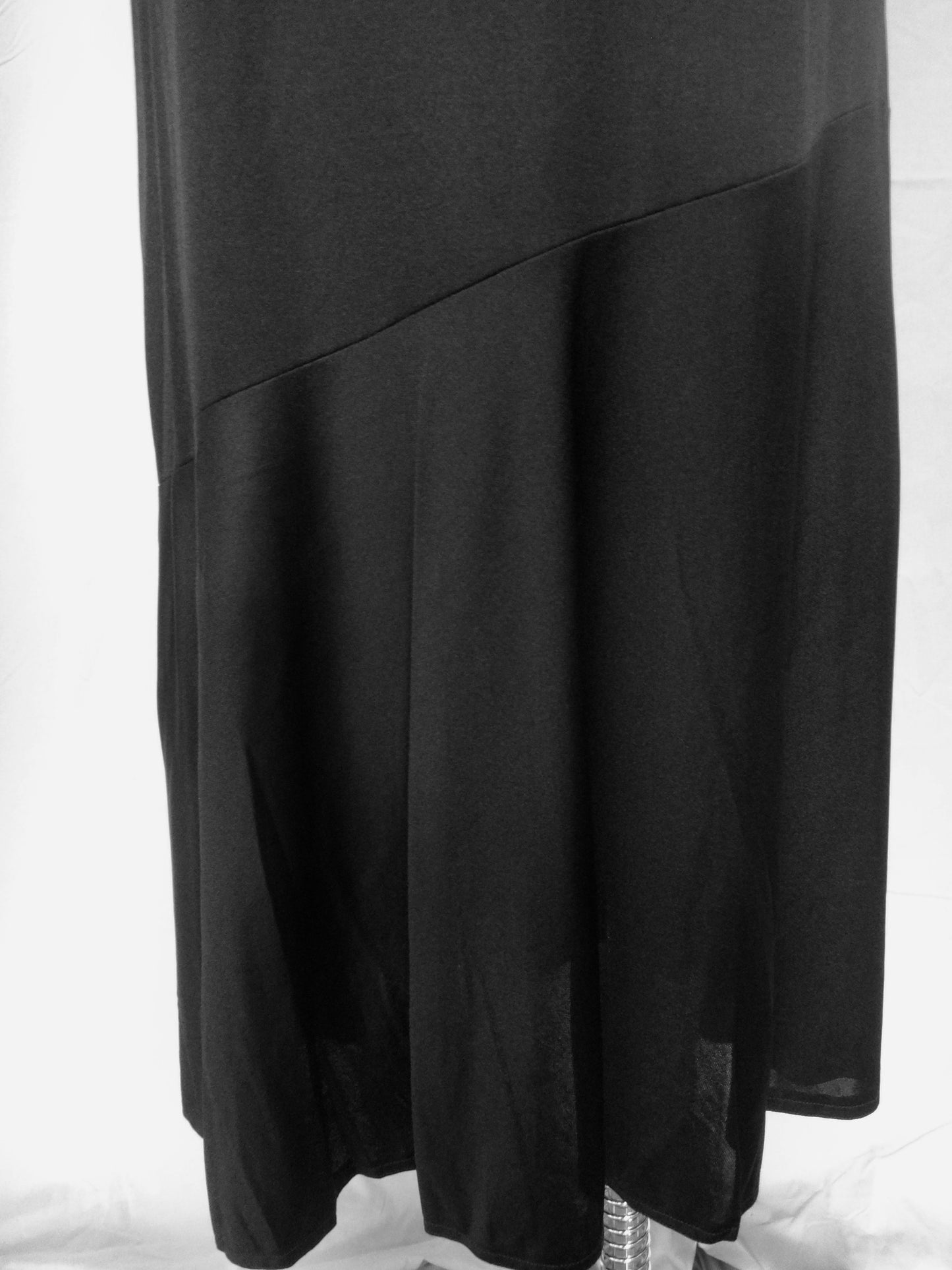 80s Black Asymmetric Cocktail Dress