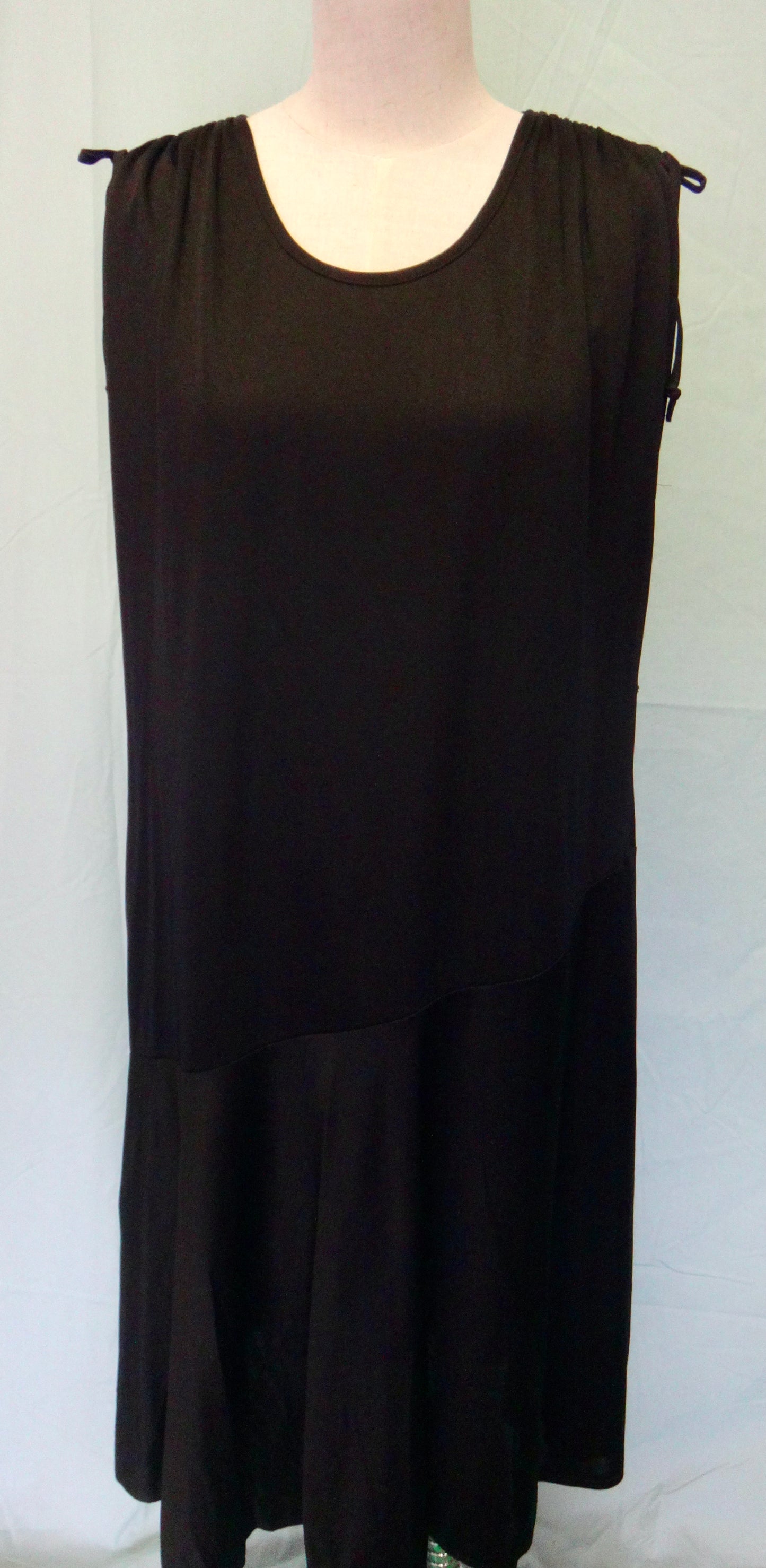 80s Black Asymmetric Cocktail Dress