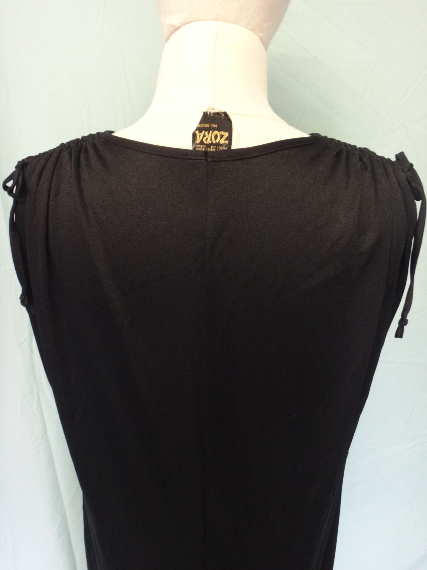 80s Black Asymmetric Cocktail Dress