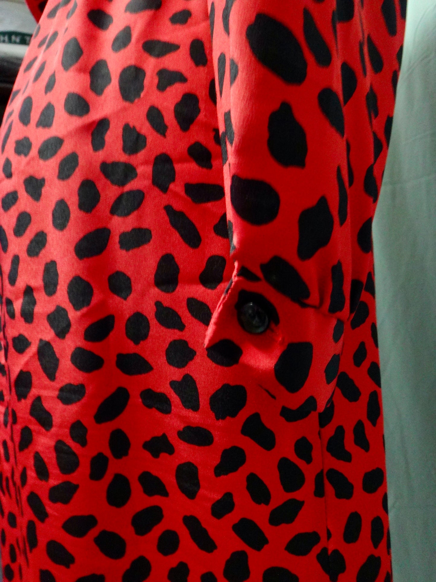 80s Animal Secretary Dress Black Red