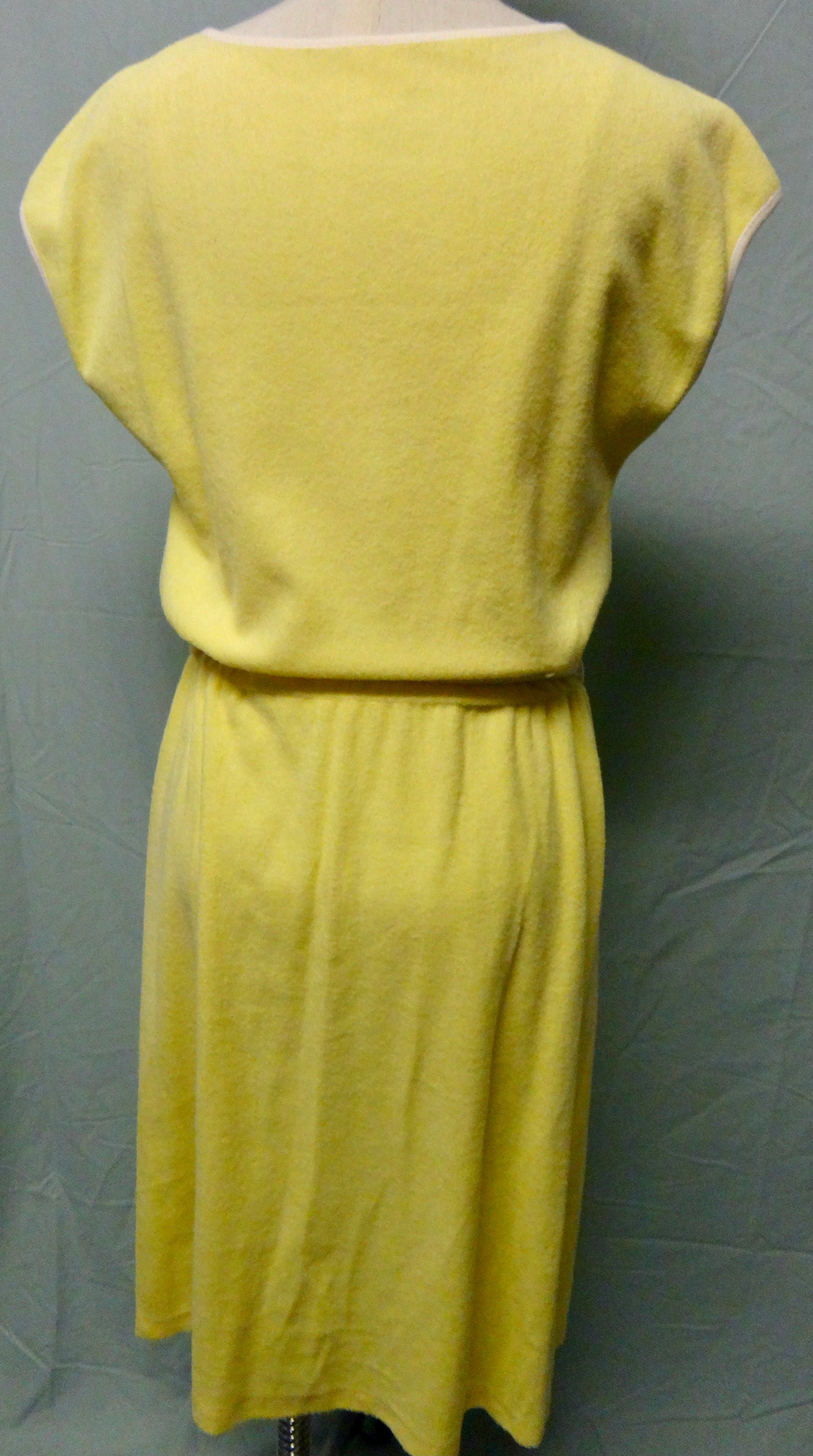 80s Sunny Yellow Terry Summer Dress