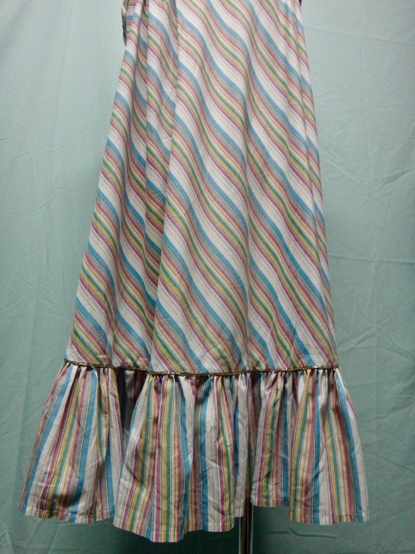 80s Rainbow Stripe Summer Dress