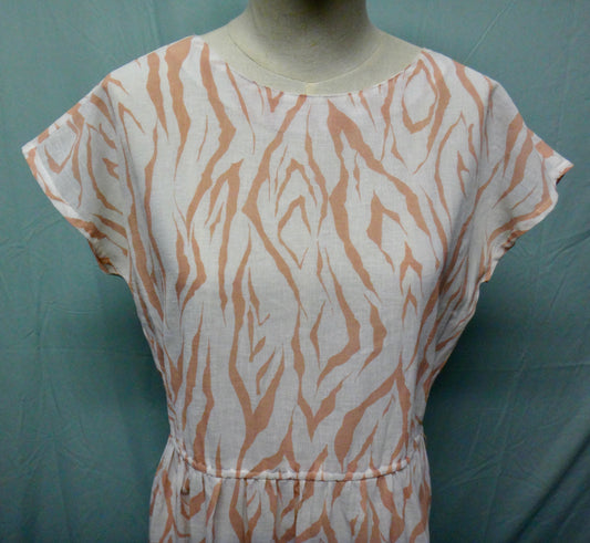 80s Animal Print Mini Dress with Cut out