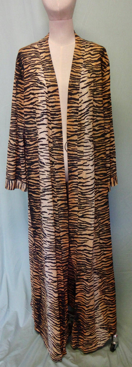 70s Animal Print Dress Jacket Robe