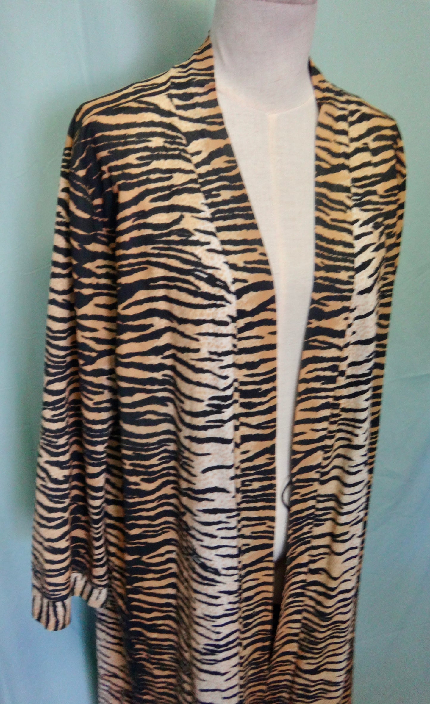 70s Animal Print Dress Jacket Robe