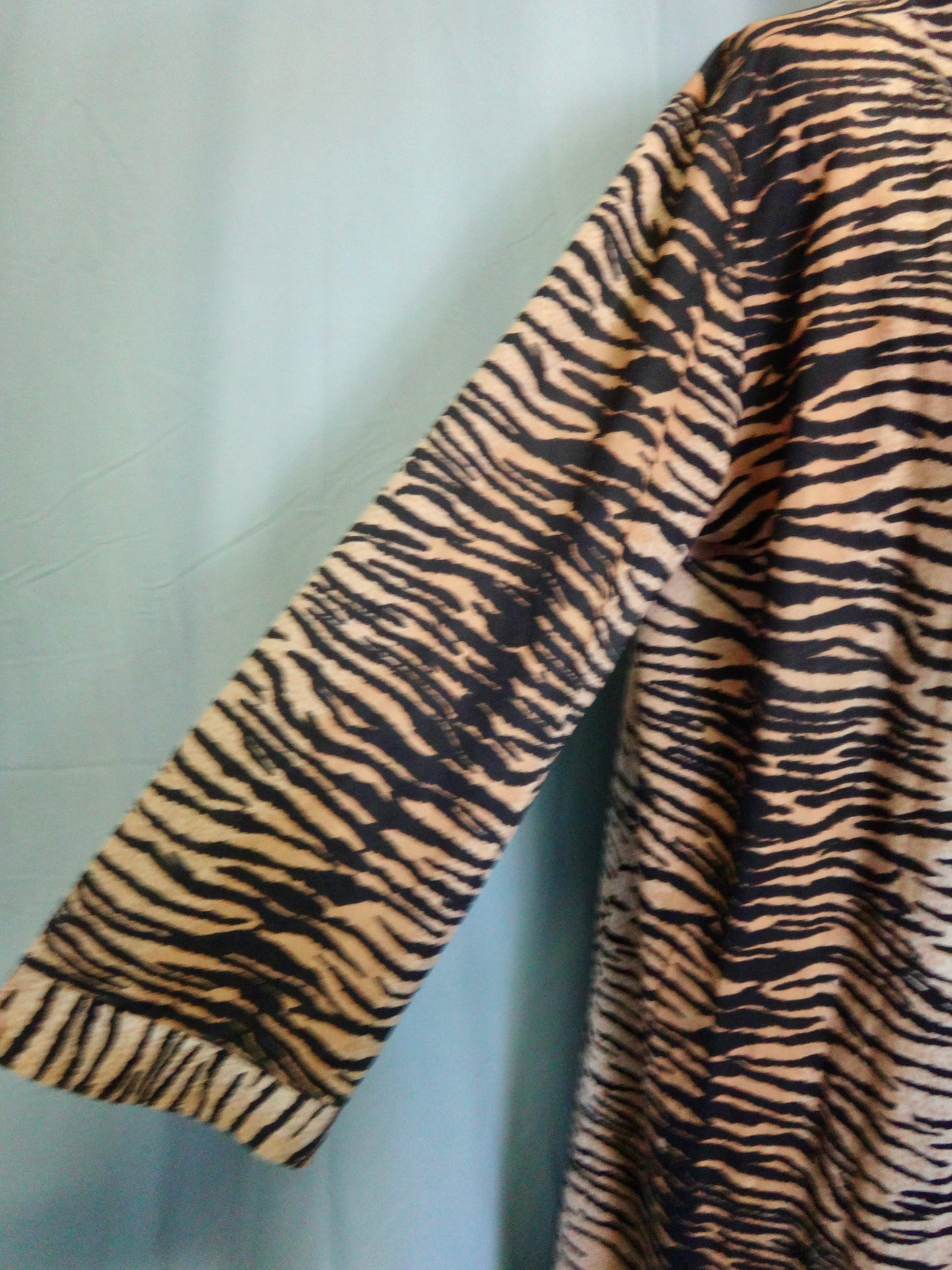 70s Animal Print Dress Jacket Robe