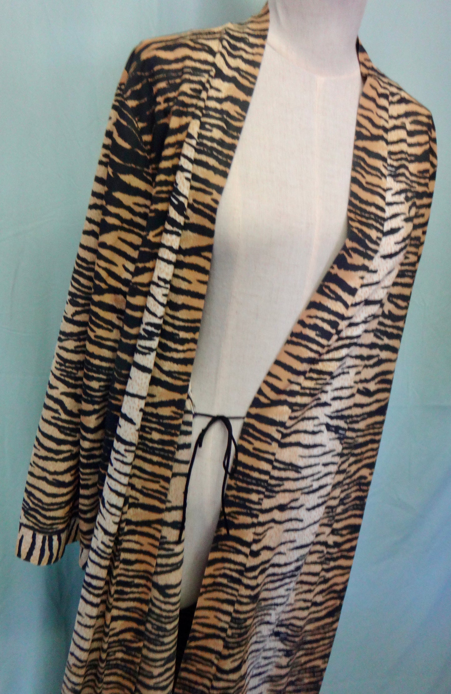 70s Animal Print Dress Jacket Robe