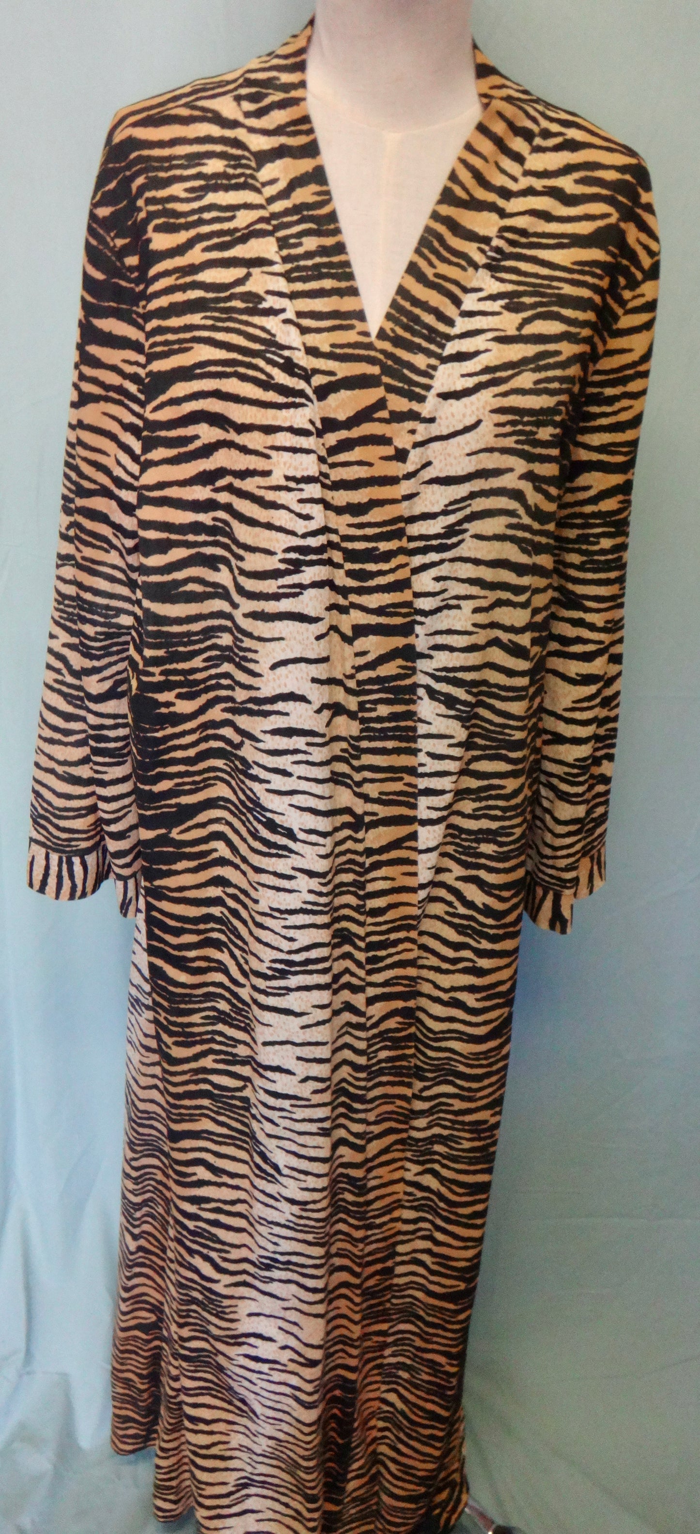 70s Animal Print Dress Jacket Robe