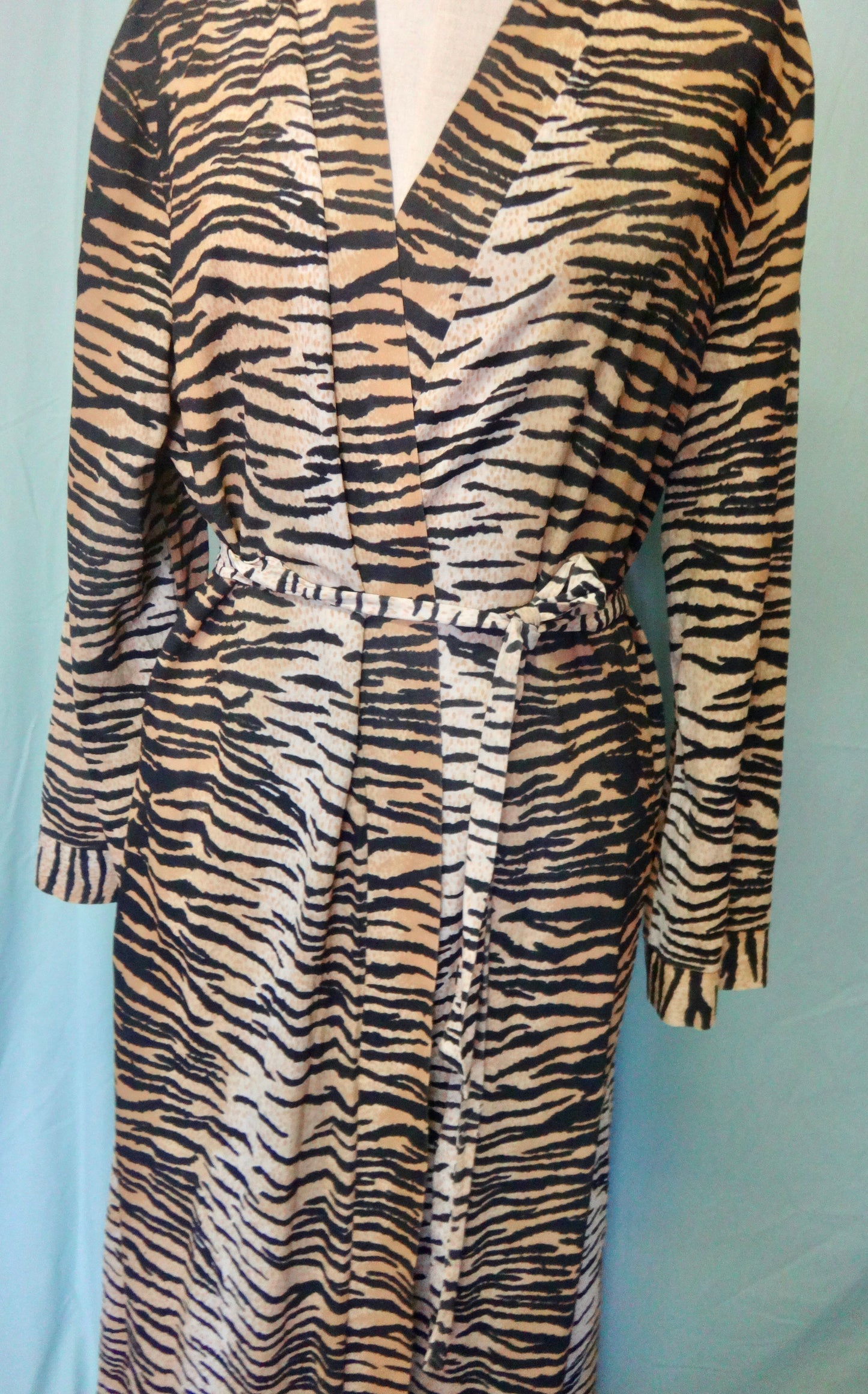 70s Animal Print Dress Jacket Robe