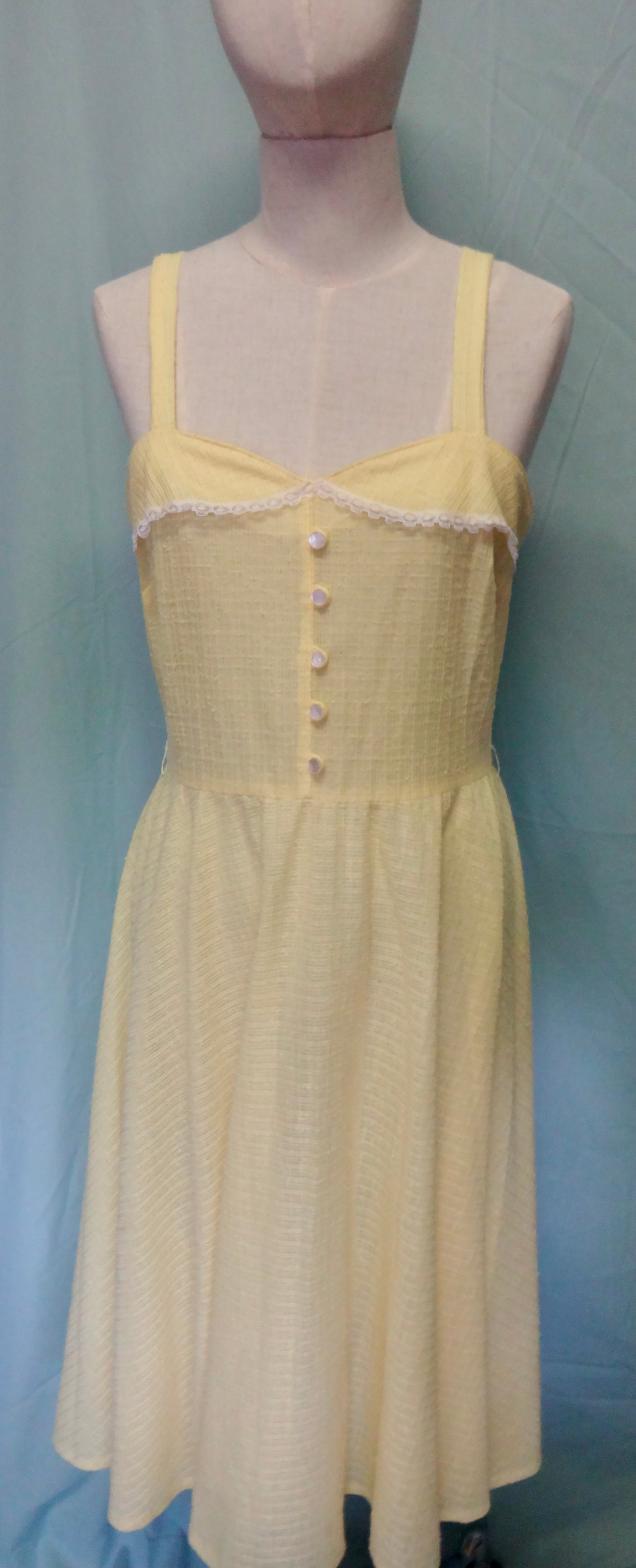 Sunny Yellow 50s-Style Day Dress