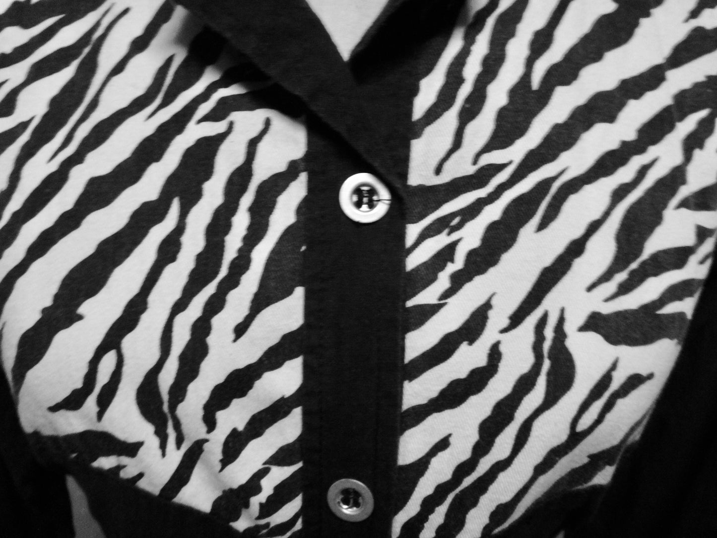 80s/90s Western Style Zebra Shirt