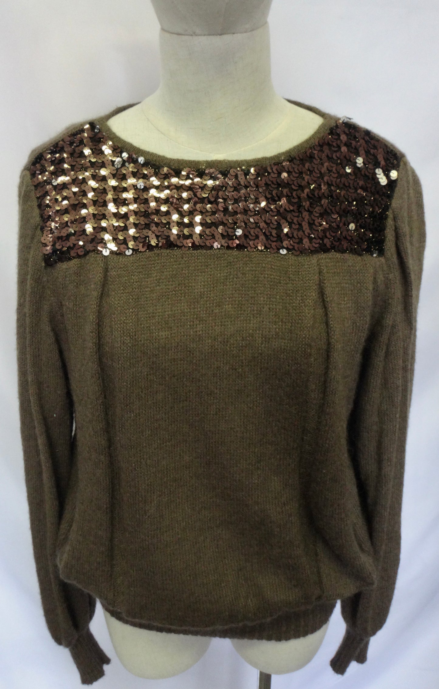 80s Cellini Chocolate Sequin Knit