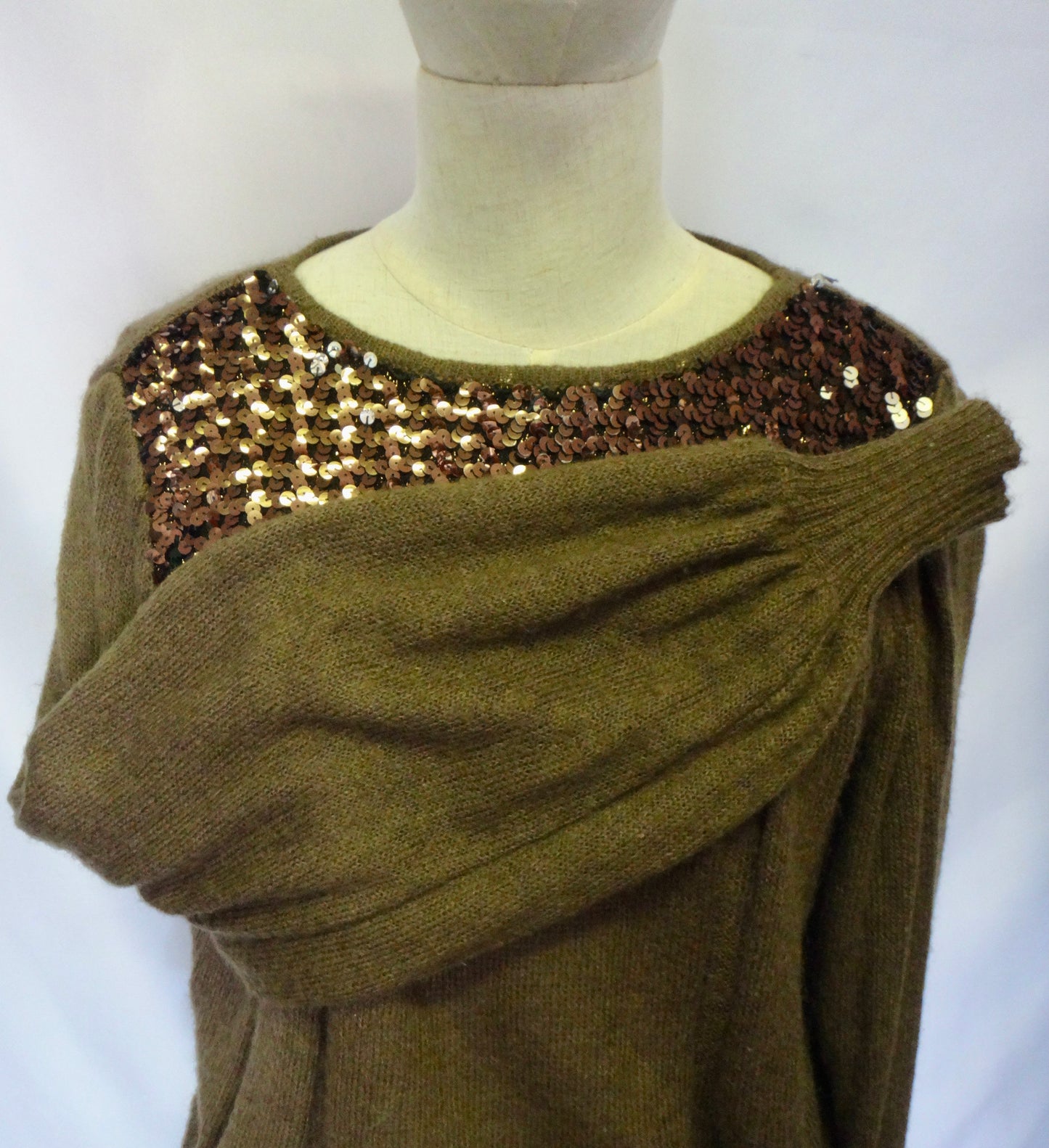 80s Cellini Chocolate Sequin Knit