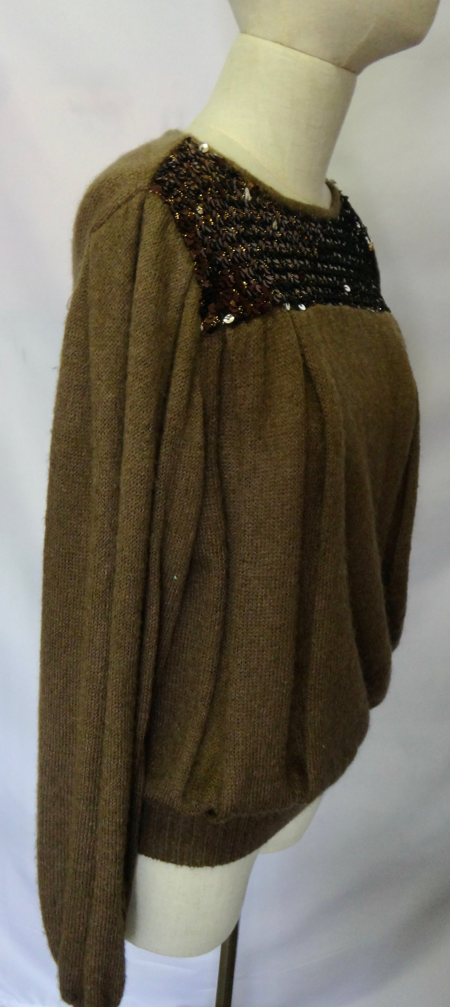 80s Cellini Chocolate Sequin Knit