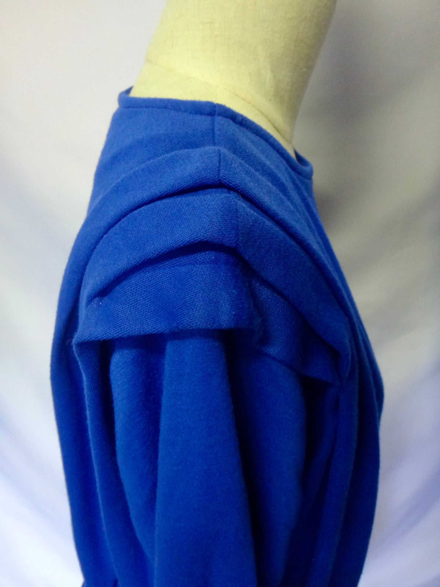 80s Oversized Electric Blue Pleated Sweat