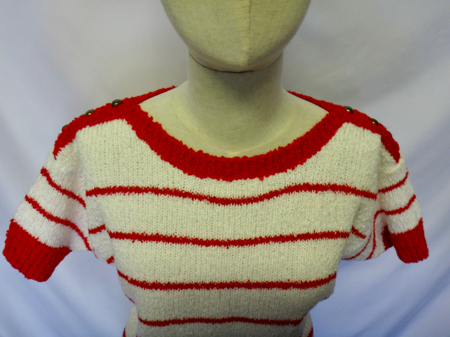 90s Nautical Knit in Red White