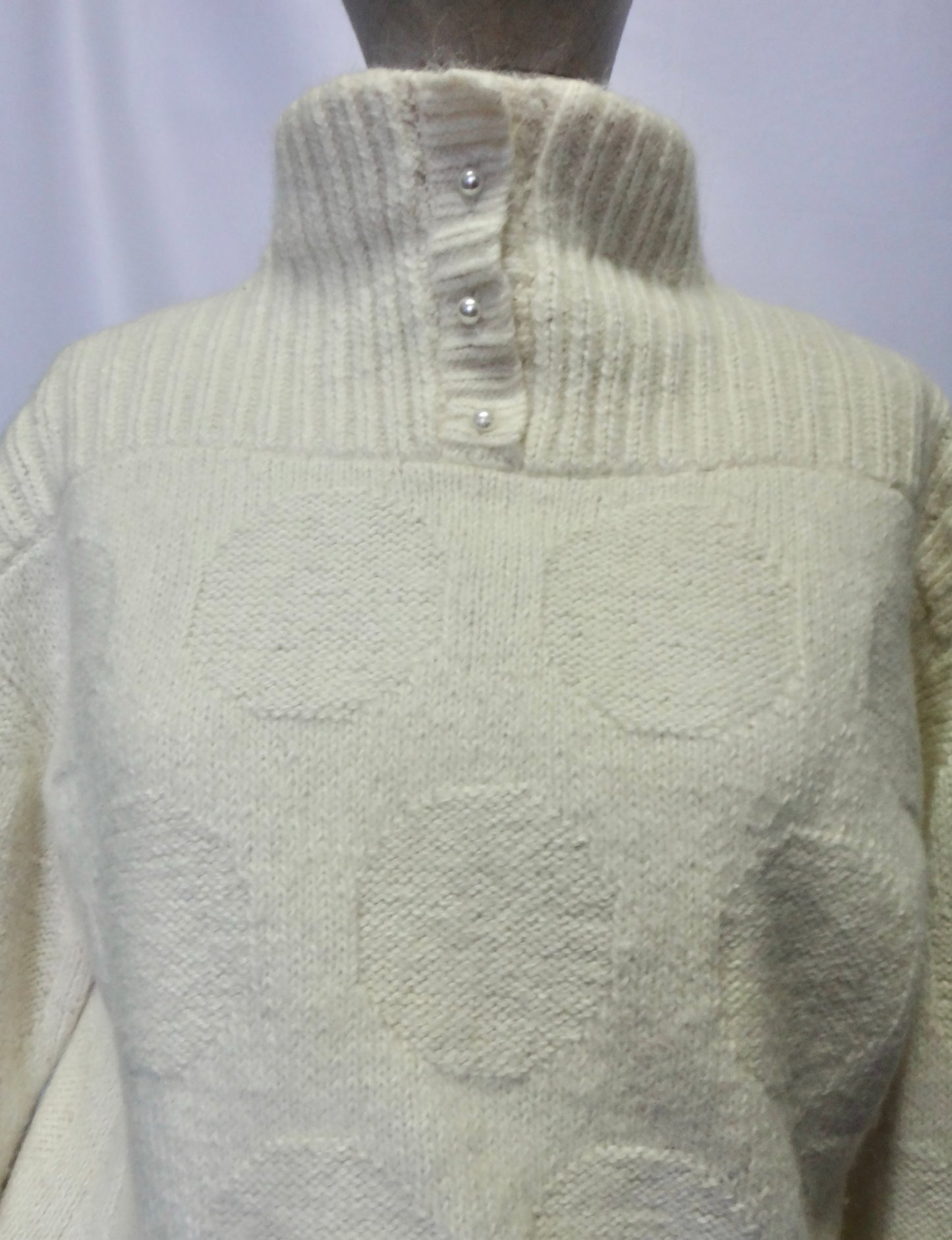 Dot Cream Crew Neck Sweater