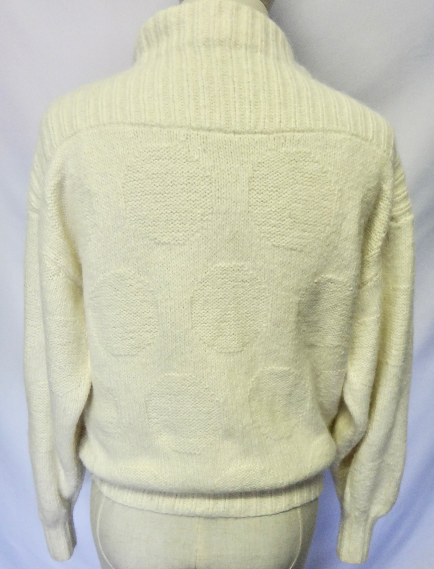 Dot Cream Crew Neck Sweater