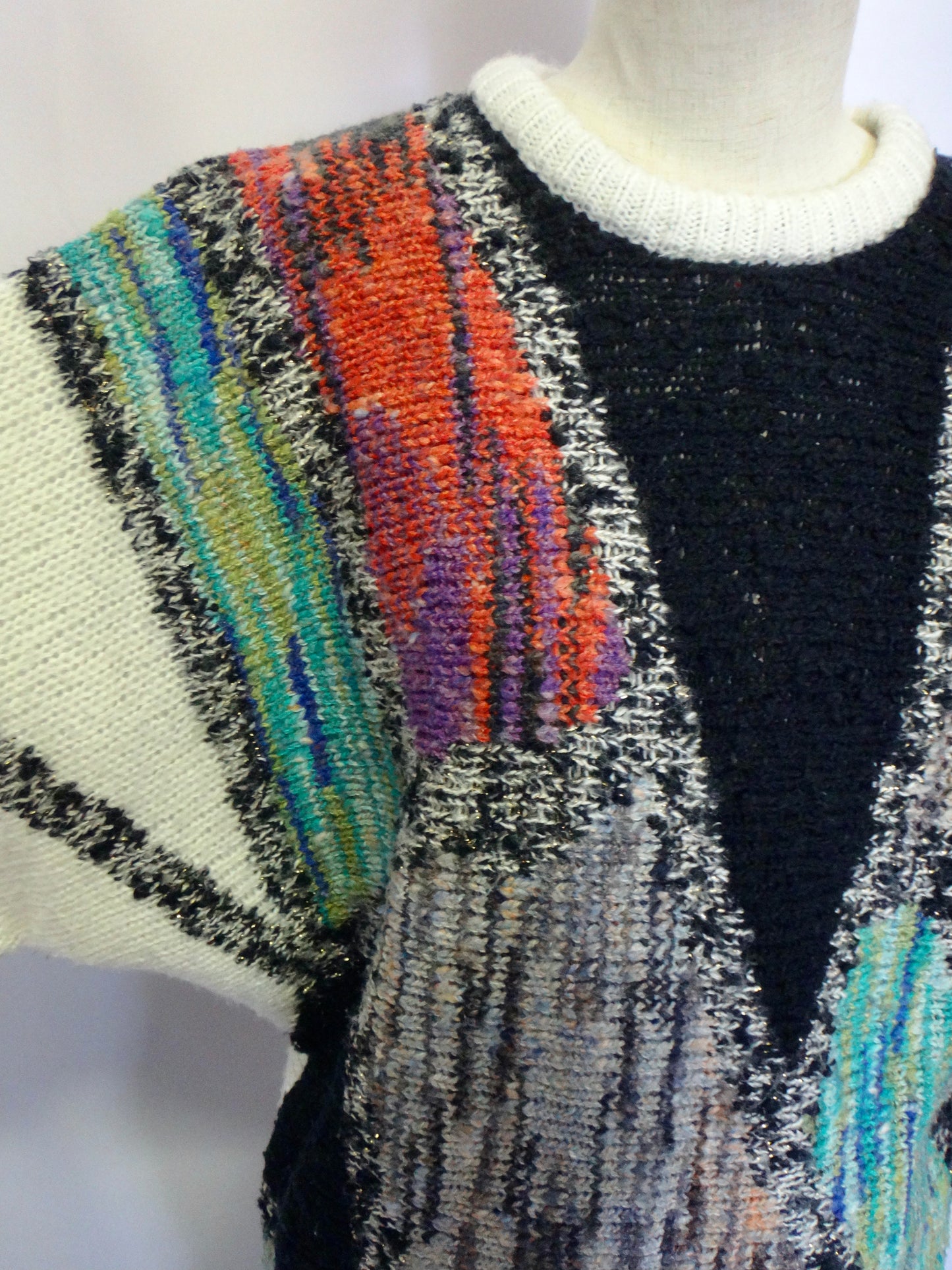 90s Abstract Multi Colour Crew Knit