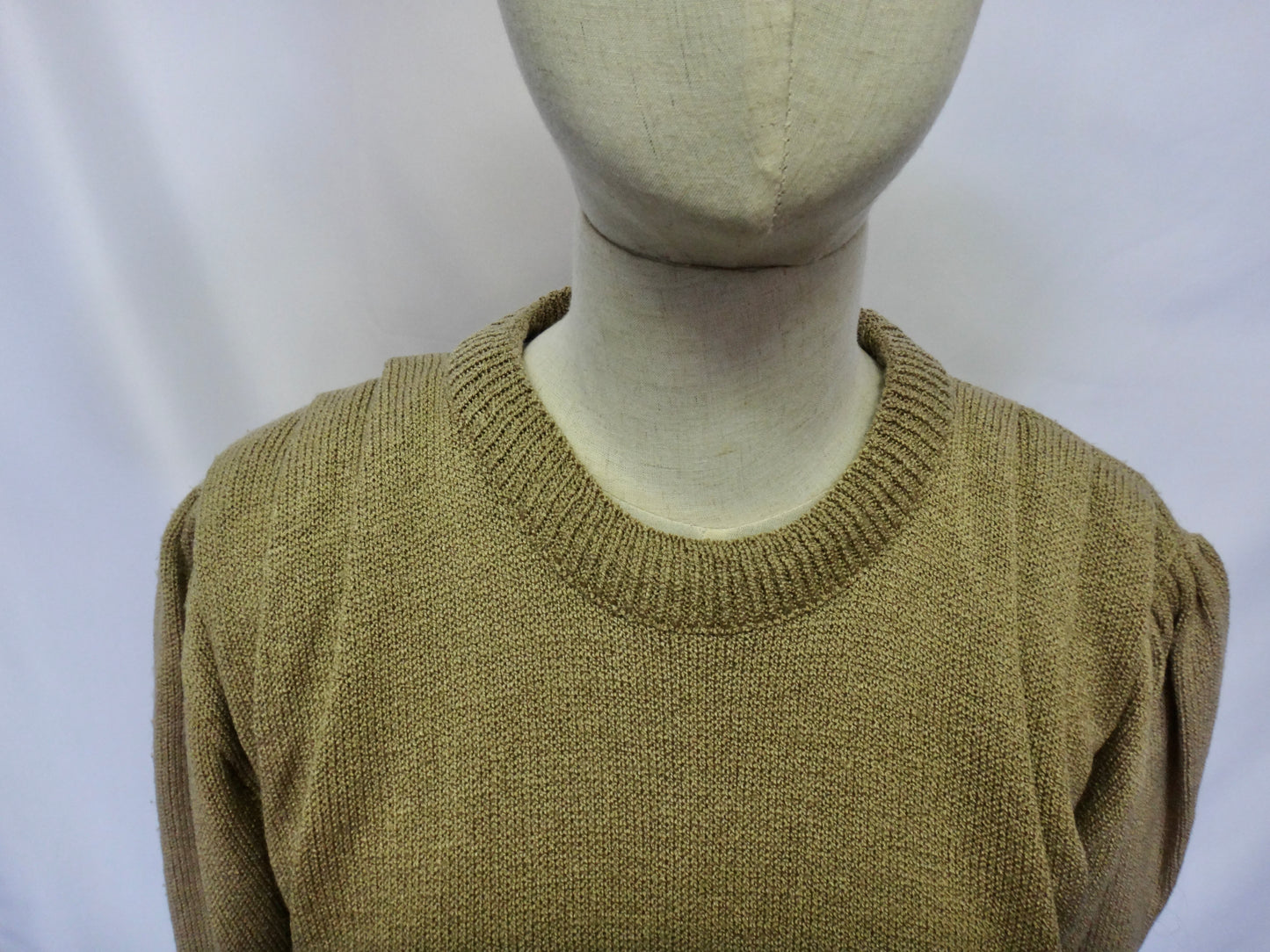 80s/90s Bronze Pleat Shoulder Knit