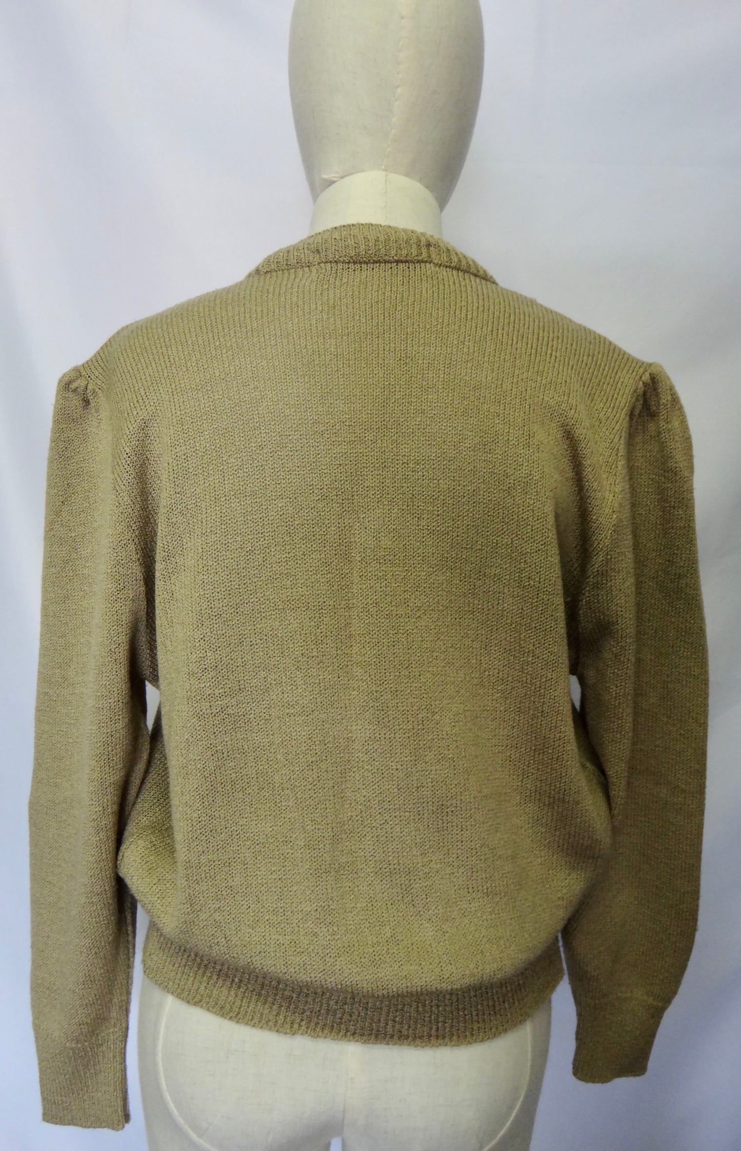 80s/90s Bronze Pleat Shoulder Knit