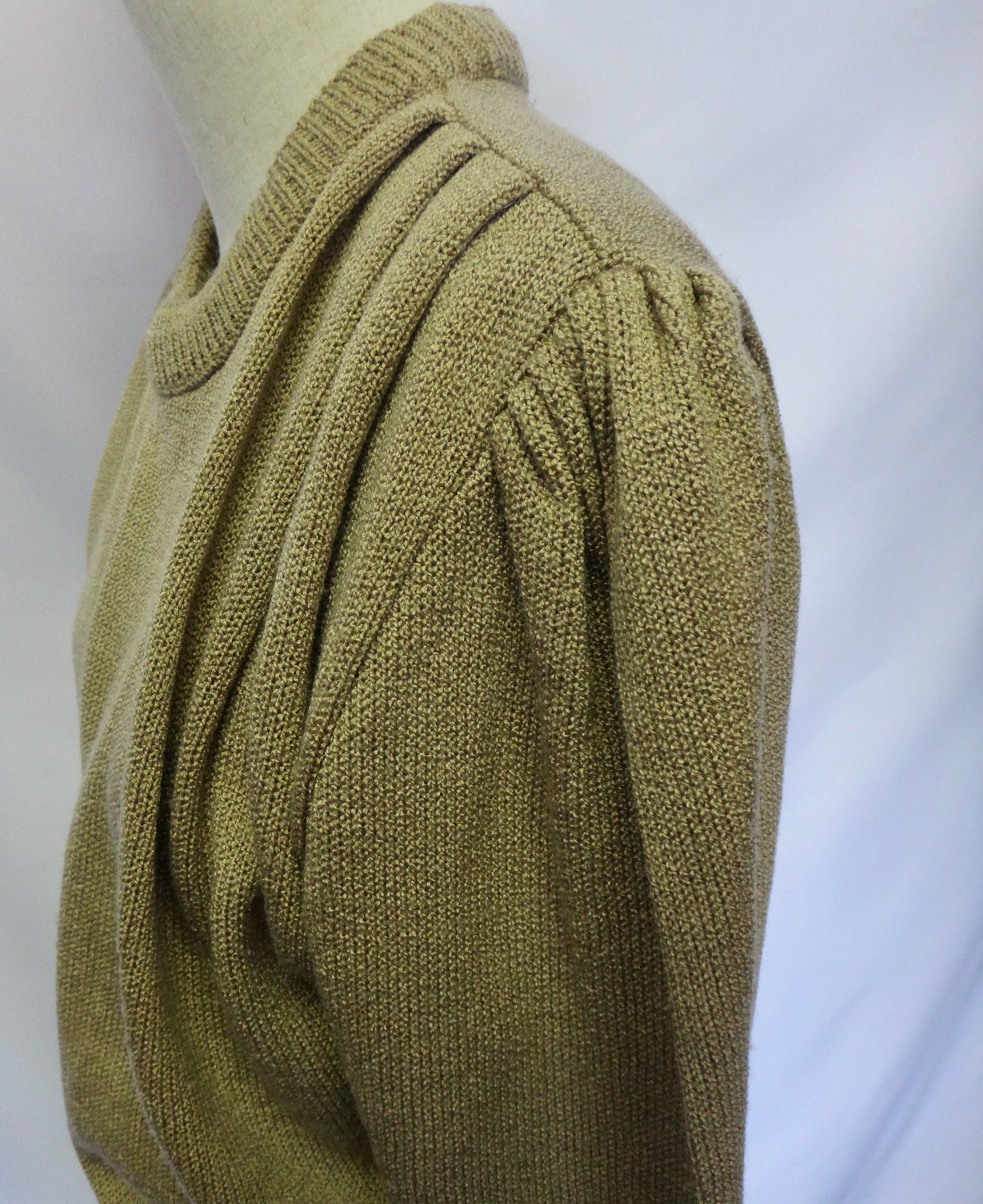 80s/90s Bronze Pleat Shoulder Knit