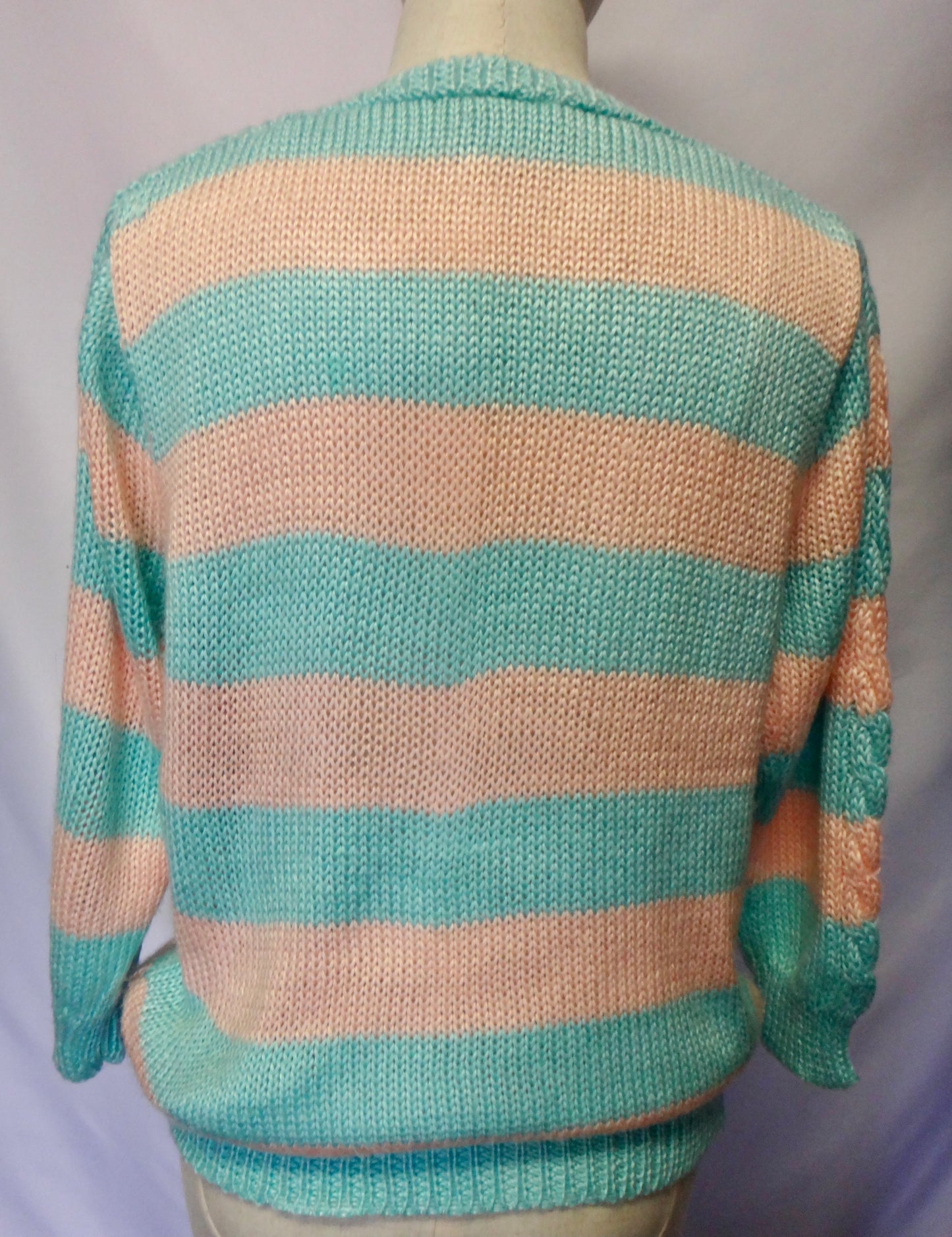 80s/90s Pastel Stripe Cable Knit