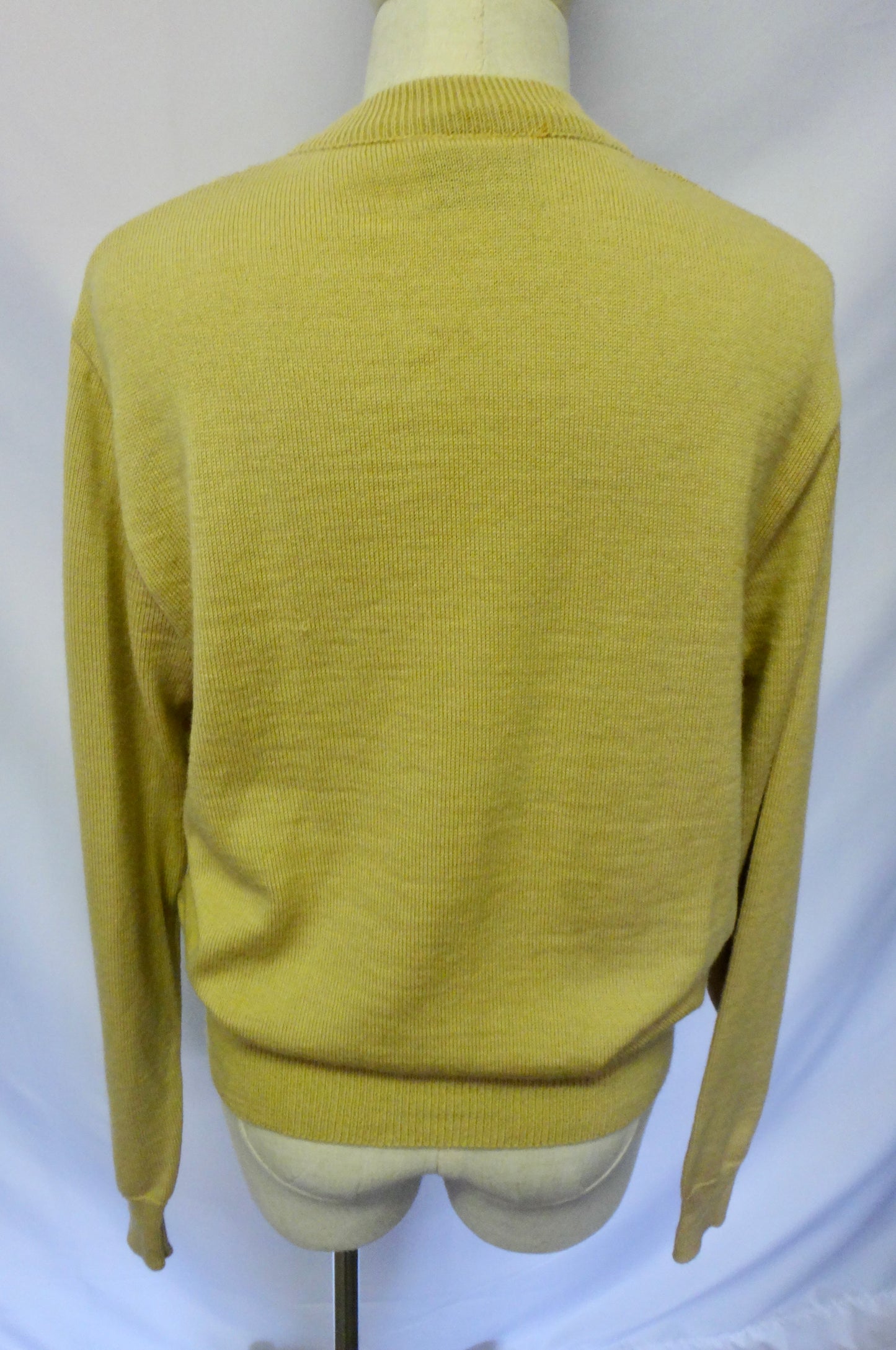 Vintage Caramel Wool V Neck Knit