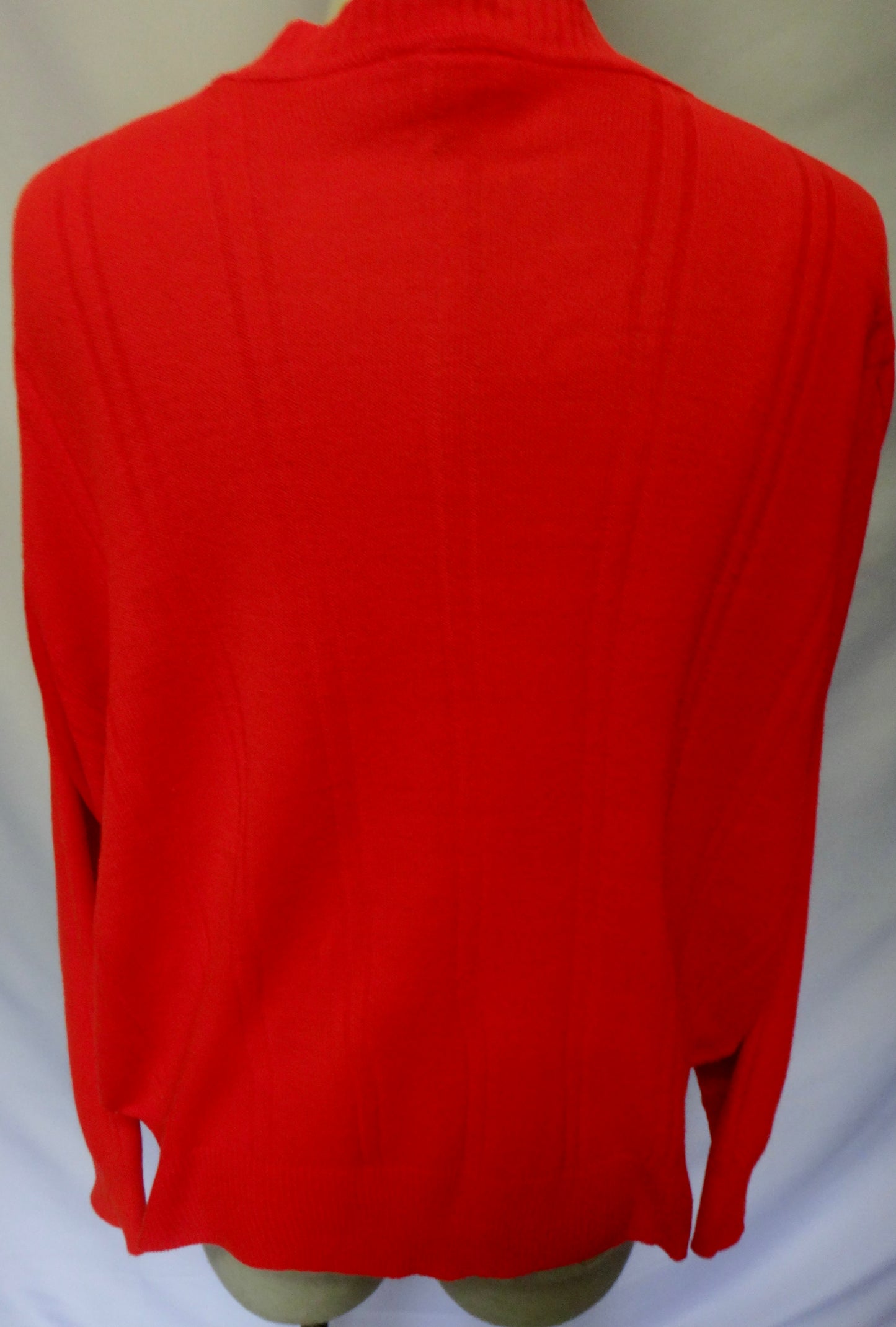 Vintage Red Cardigan with Stitch Detail