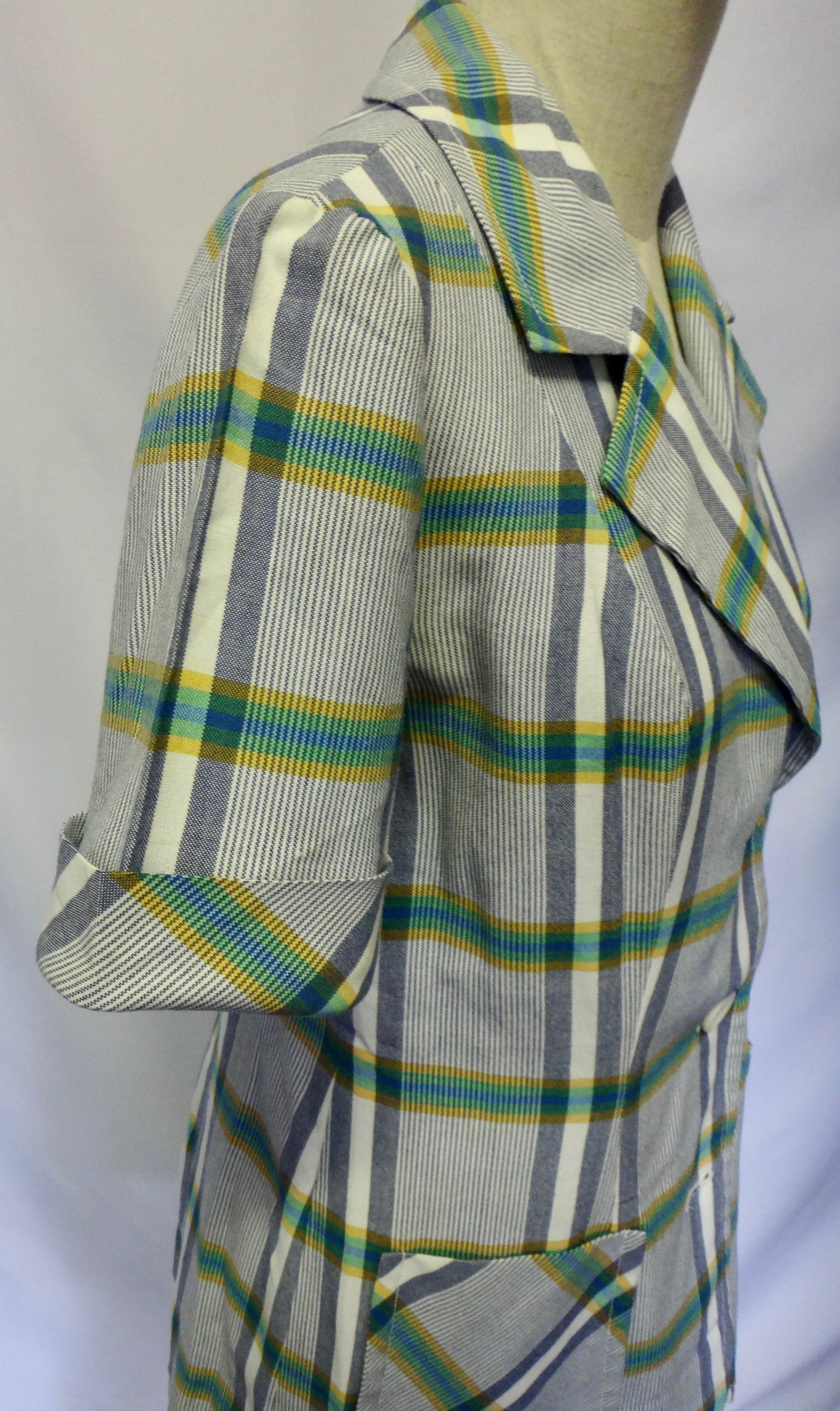 80s/90s Check Safari Style Jacket