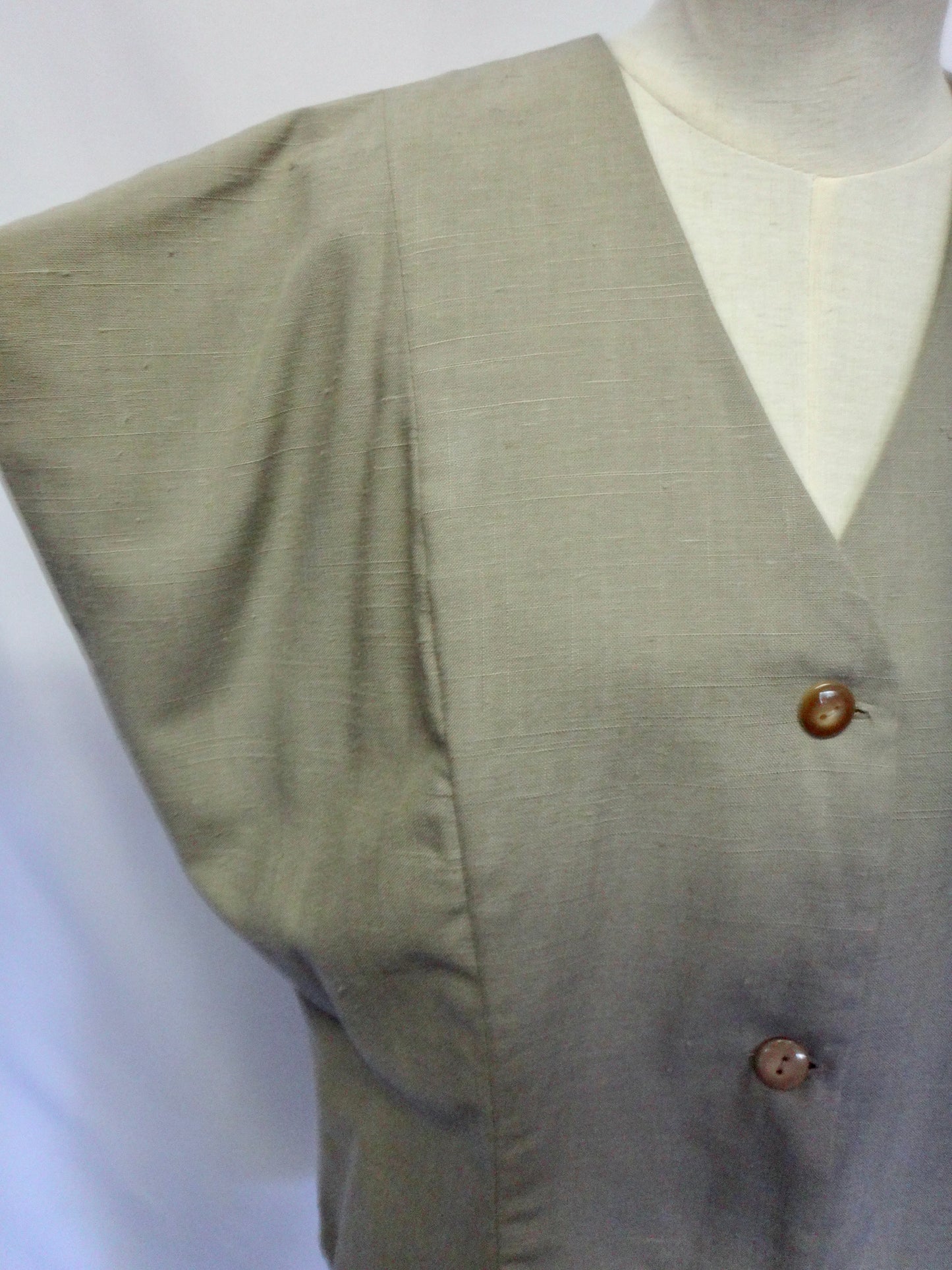 90s Mocha Cap Sleeve Jacket/Vest