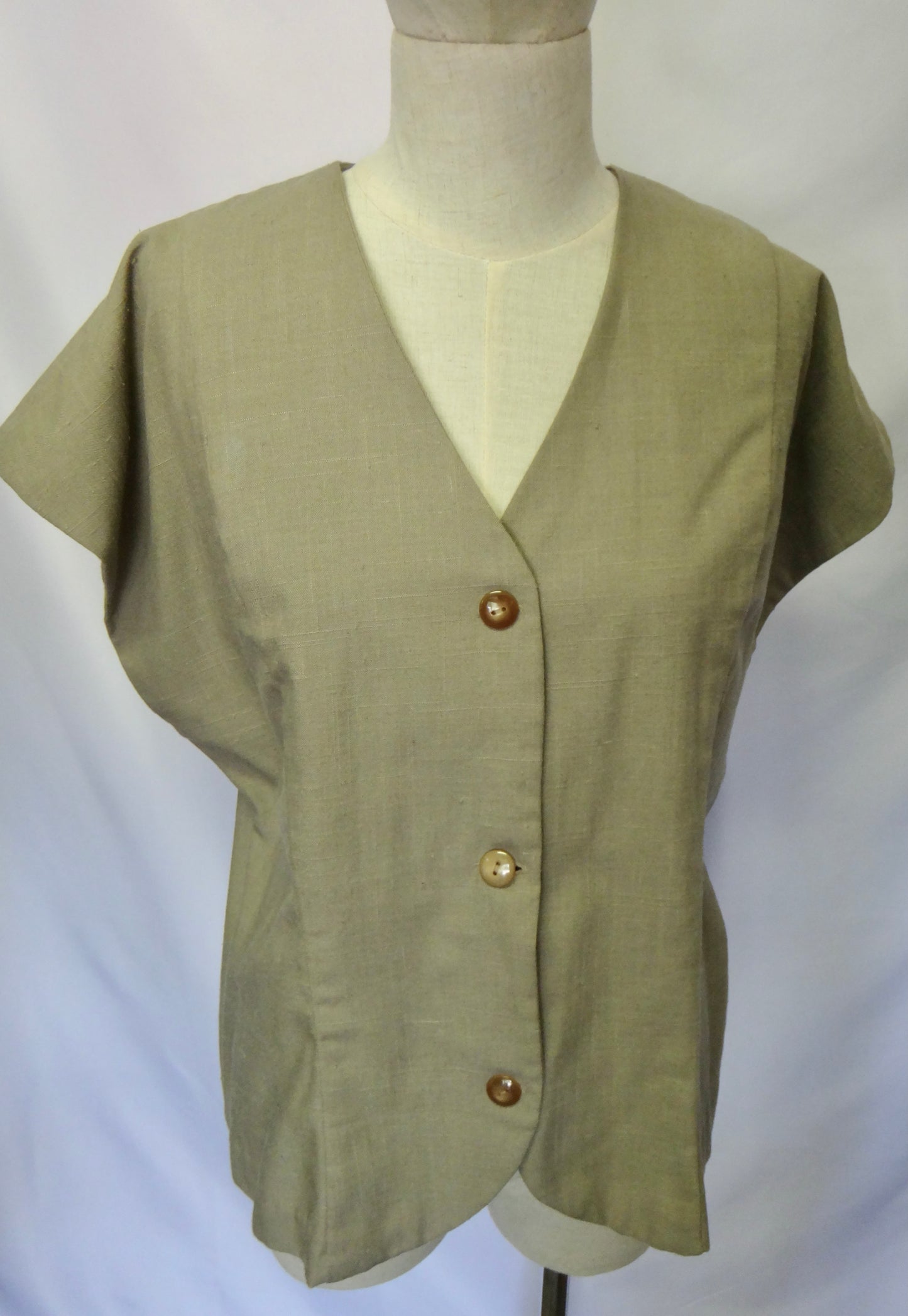 90s Mocha Cap Sleeve Jacket/Vest