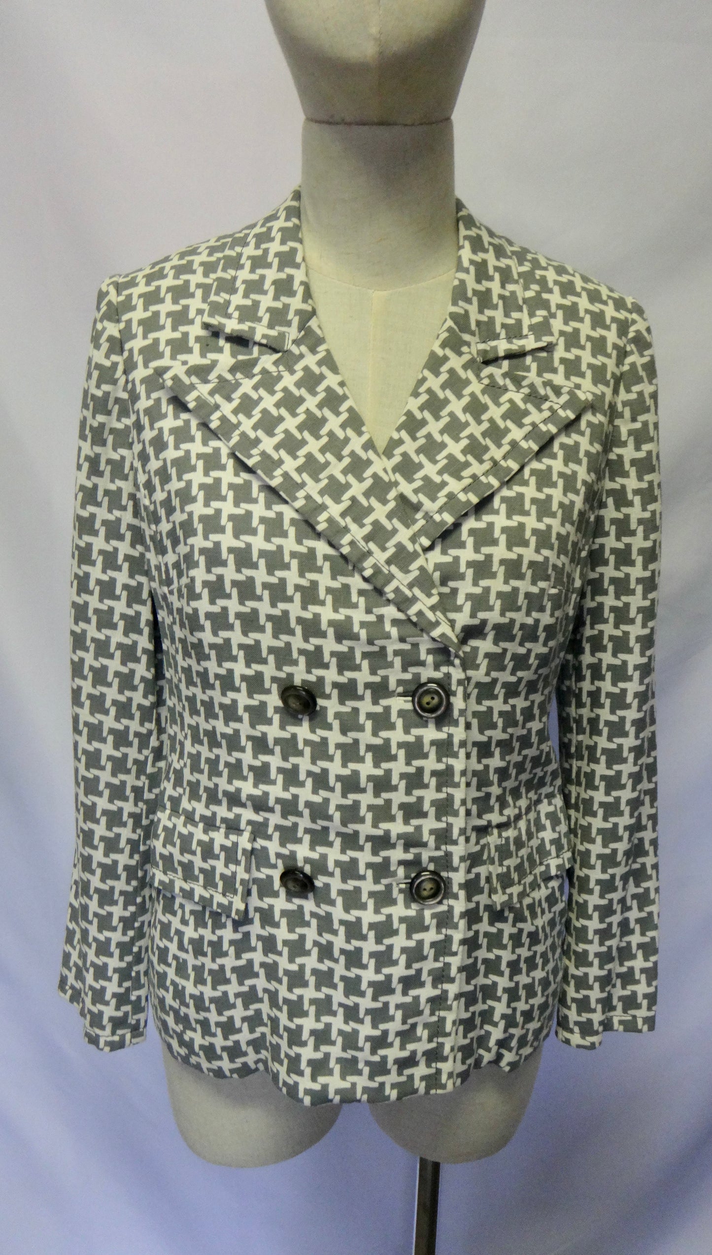 Vintage "Maggy" Geo Houndstooth Blazer