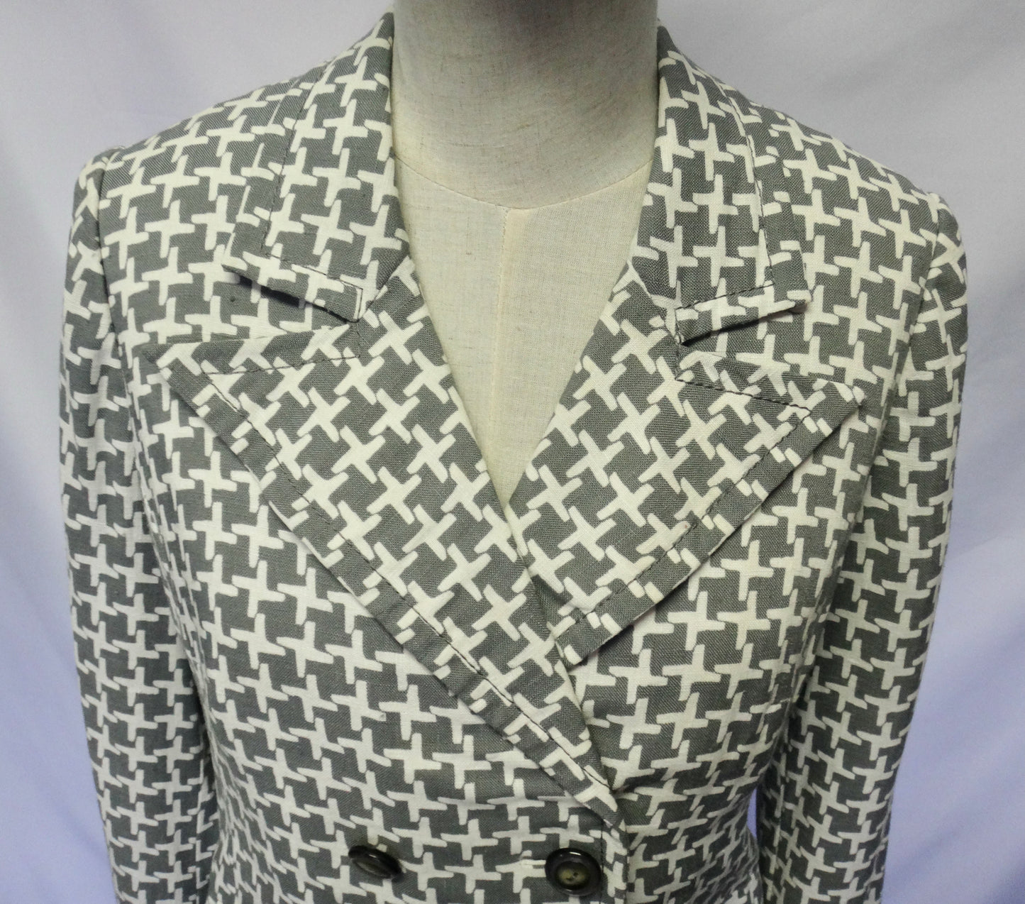 Vintage "Maggy" Geo Houndstooth Blazer