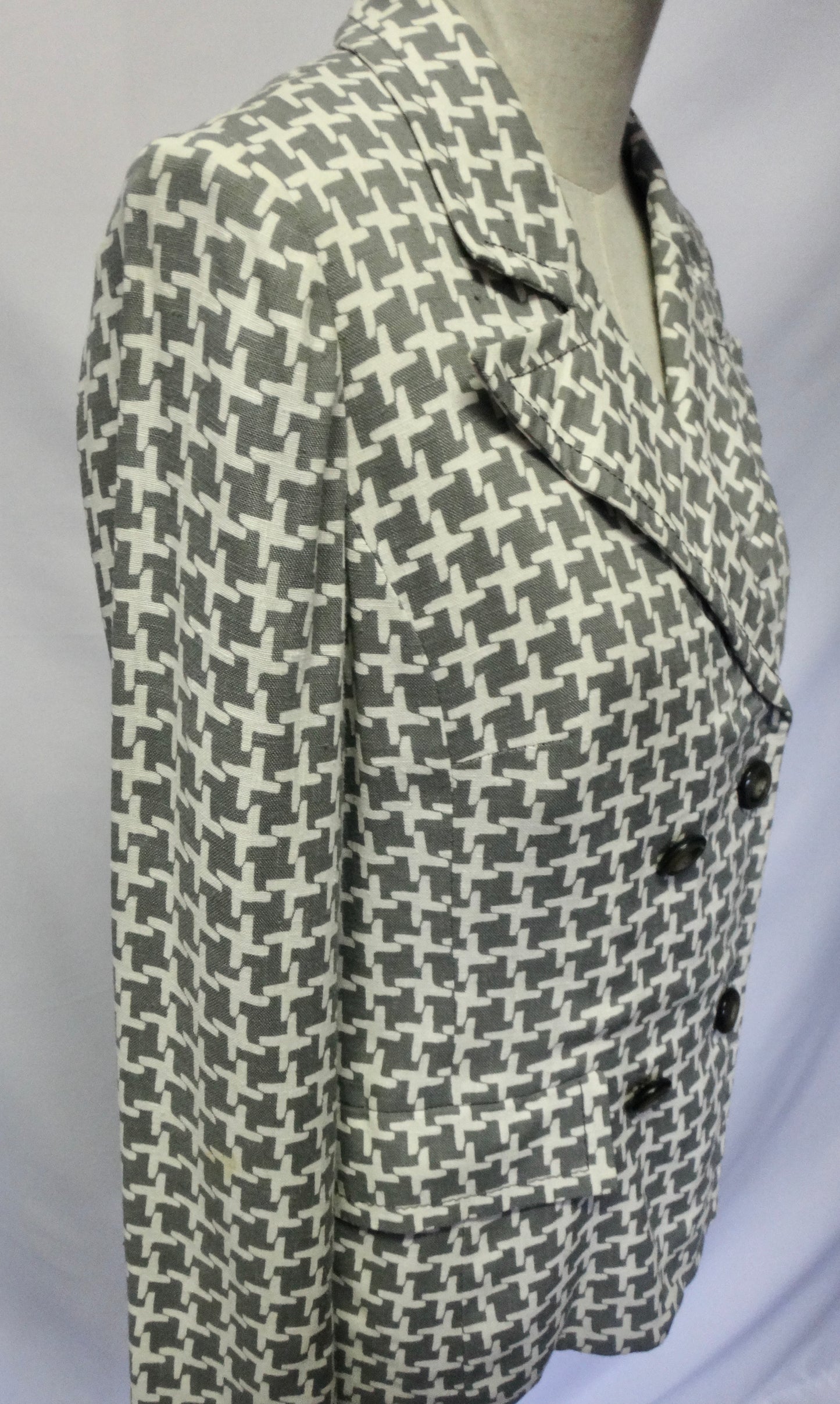 Vintage "Maggy" Geo Houndstooth Blazer