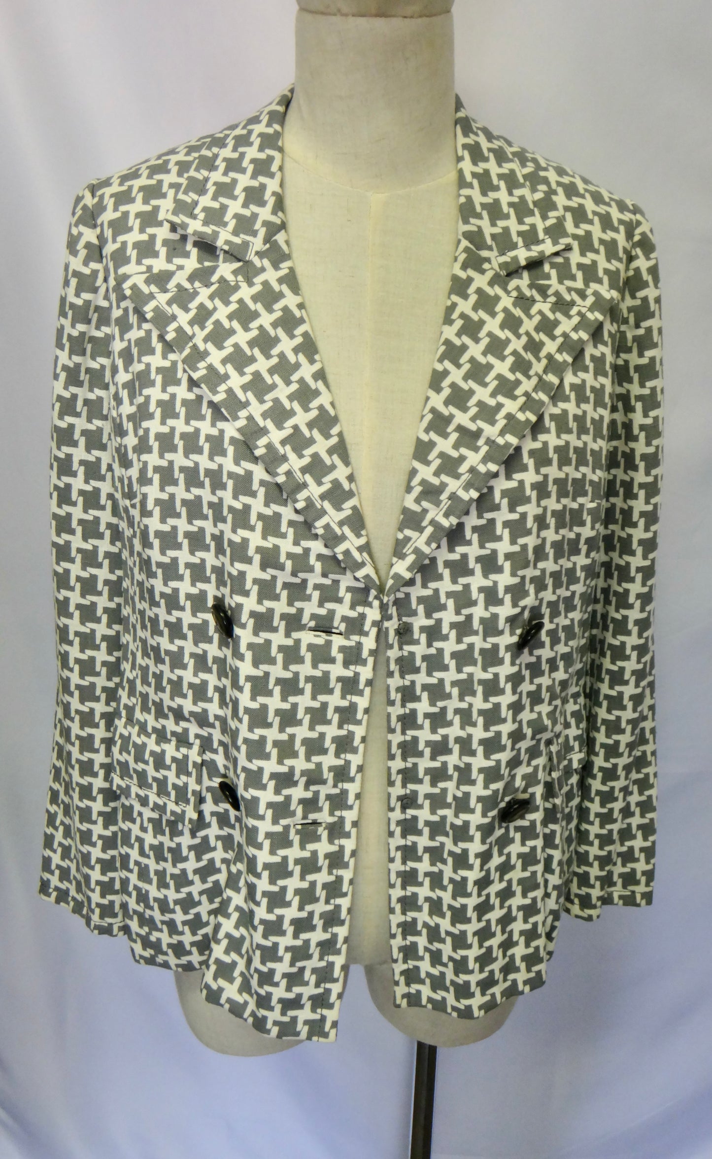 Vintage "Maggy" Geo Houndstooth Blazer