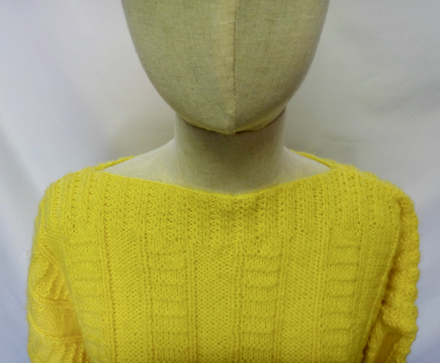 Handmade Vintage Lemon Boat Neck Knit