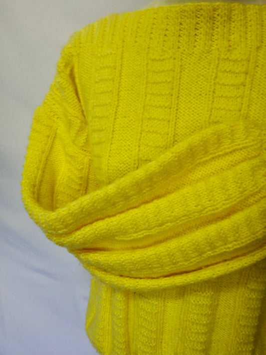 Handmade Vintage Lemon Boat Neck Knit