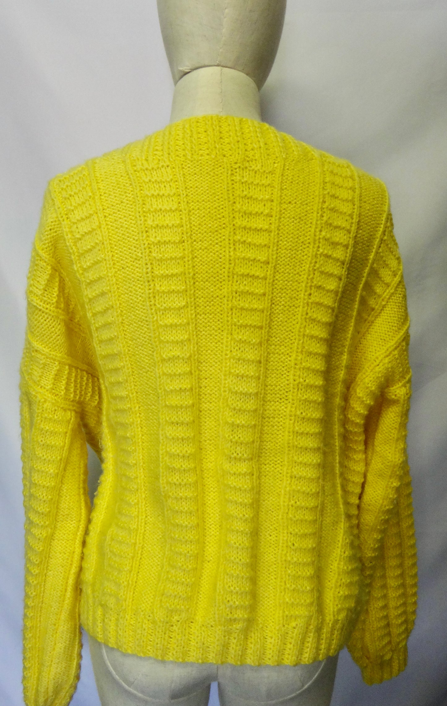 Handmade Vintage Lemon Boat Neck Knit