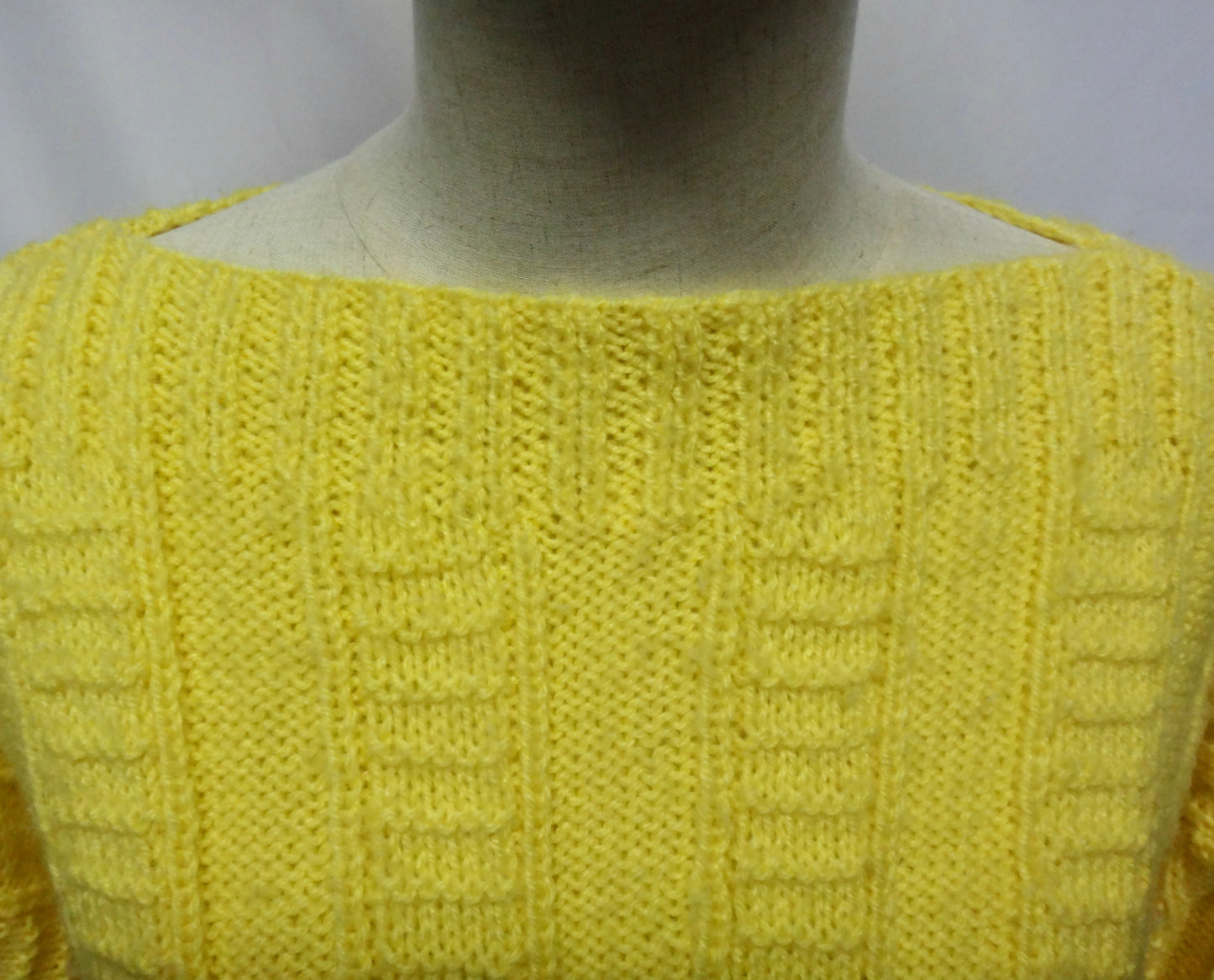 Handmade Vintage Lemon Boat Neck Knit