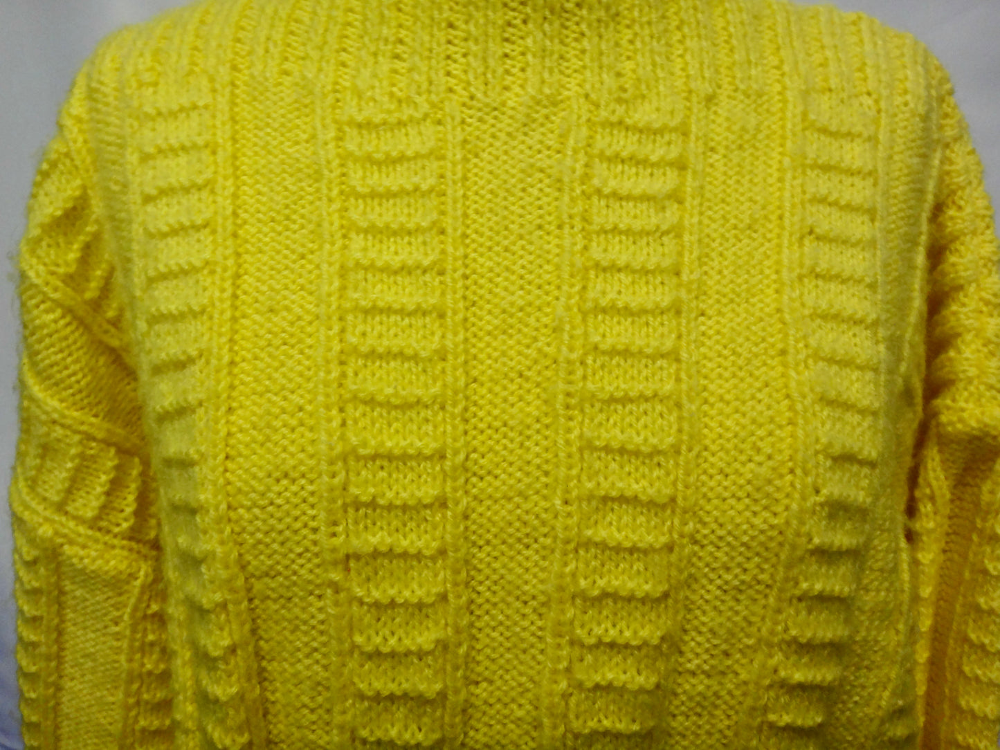 Handmade Vintage Lemon Boat Neck Knit