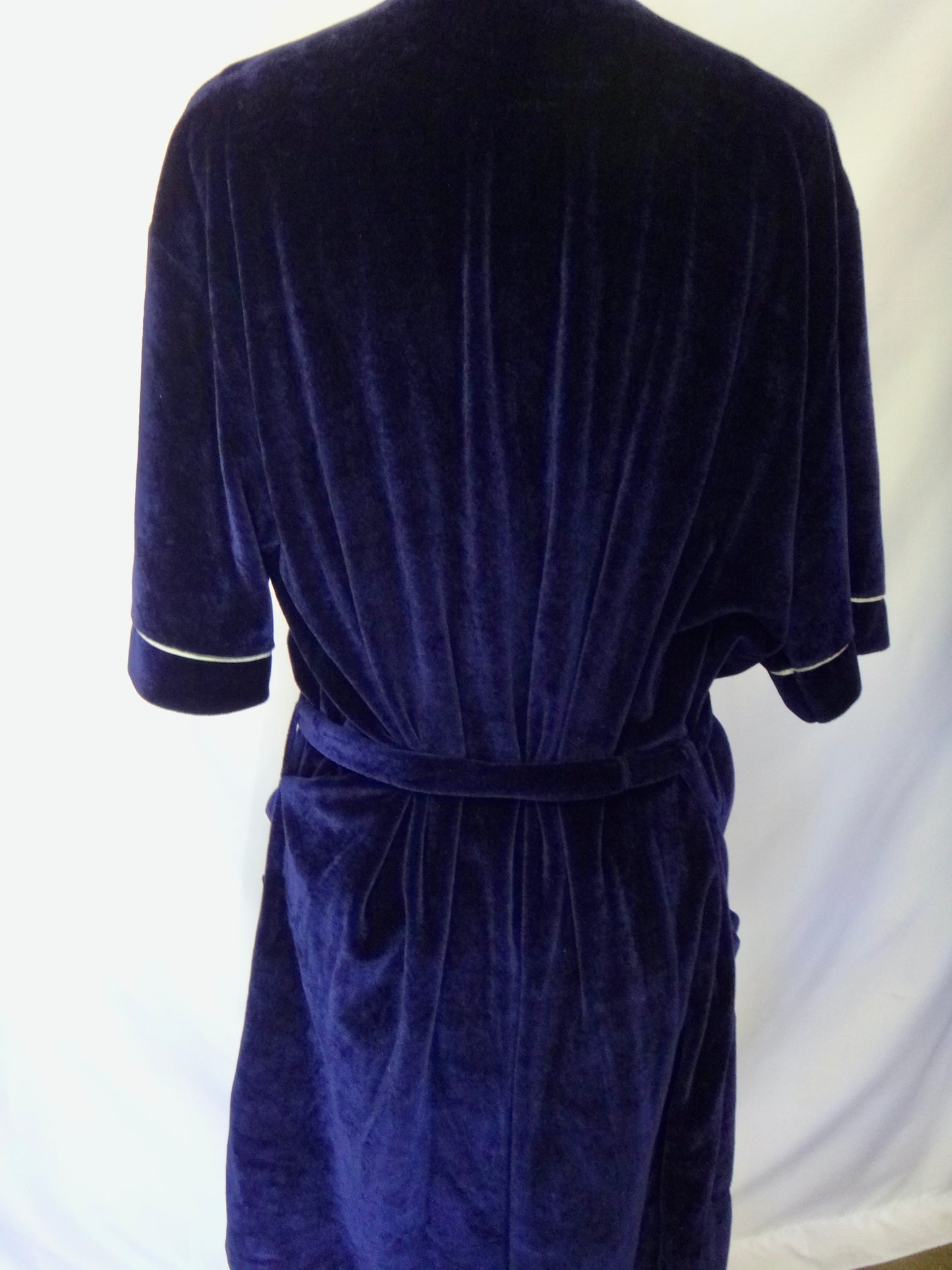 80s Midnight Blue Velvet Robe Jacket