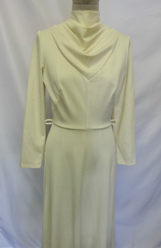 70s/80s Cream "Princess Leia" Dress