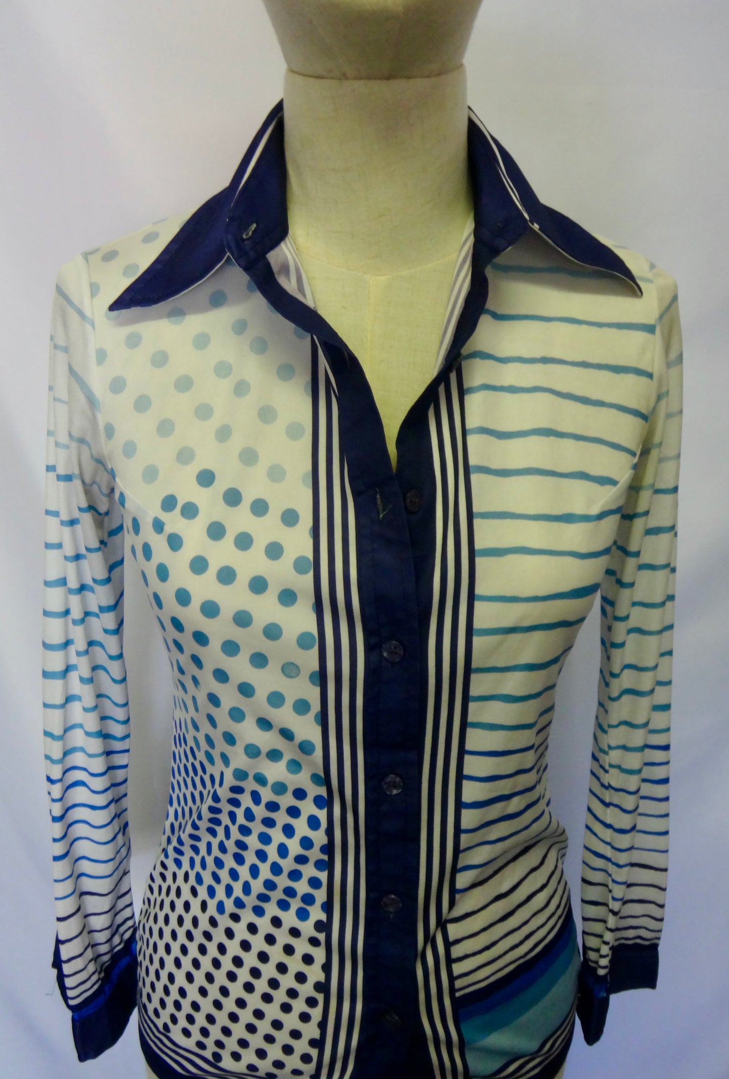 Handkerchief Dot Stripe Shirt