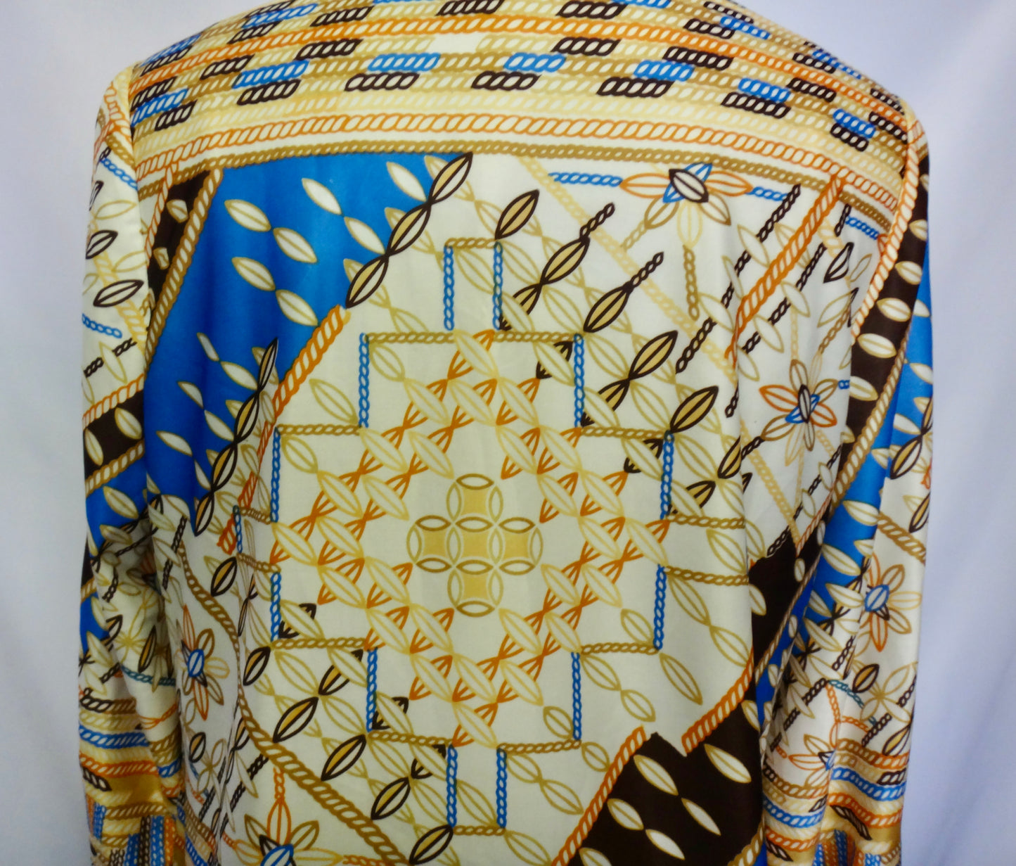 Vintage Pattern Shirt in Gold Blue