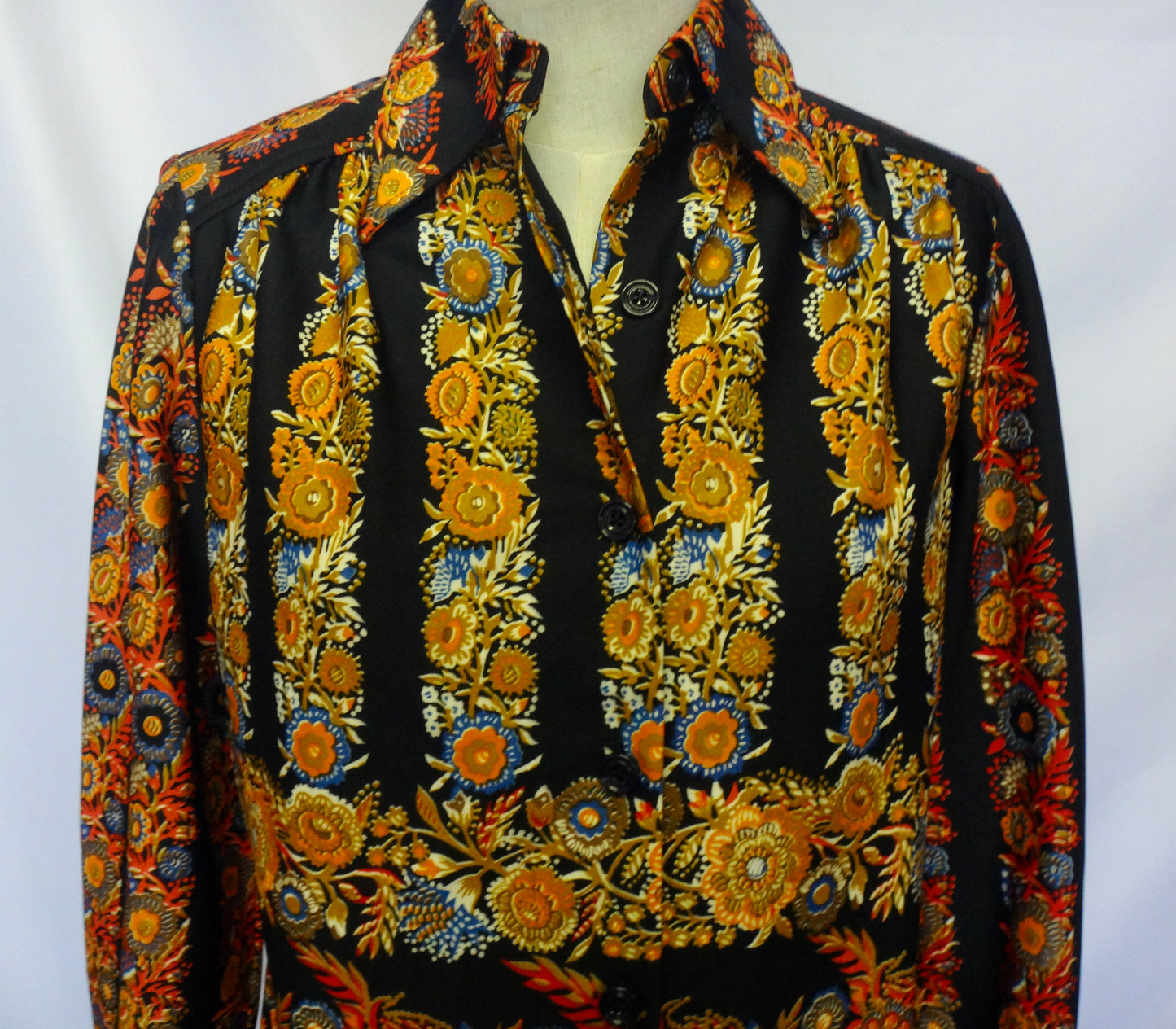 70s/80s Retro Floral Print Shirt