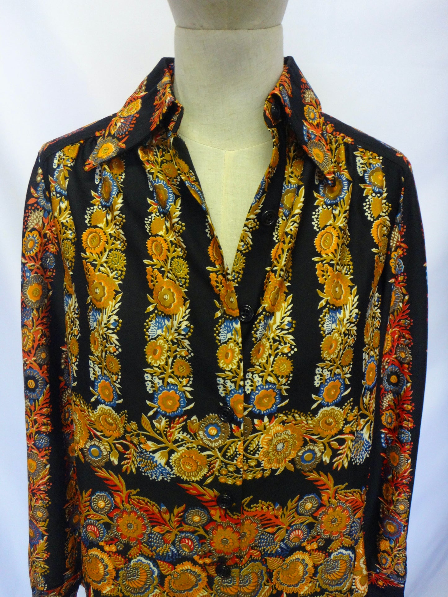 70s/80s Retro Floral Print Shirt