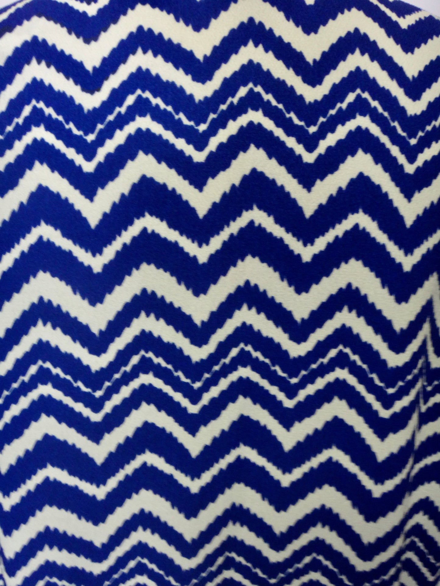 70s Royal Blue Zig Zag Contrast Shirt