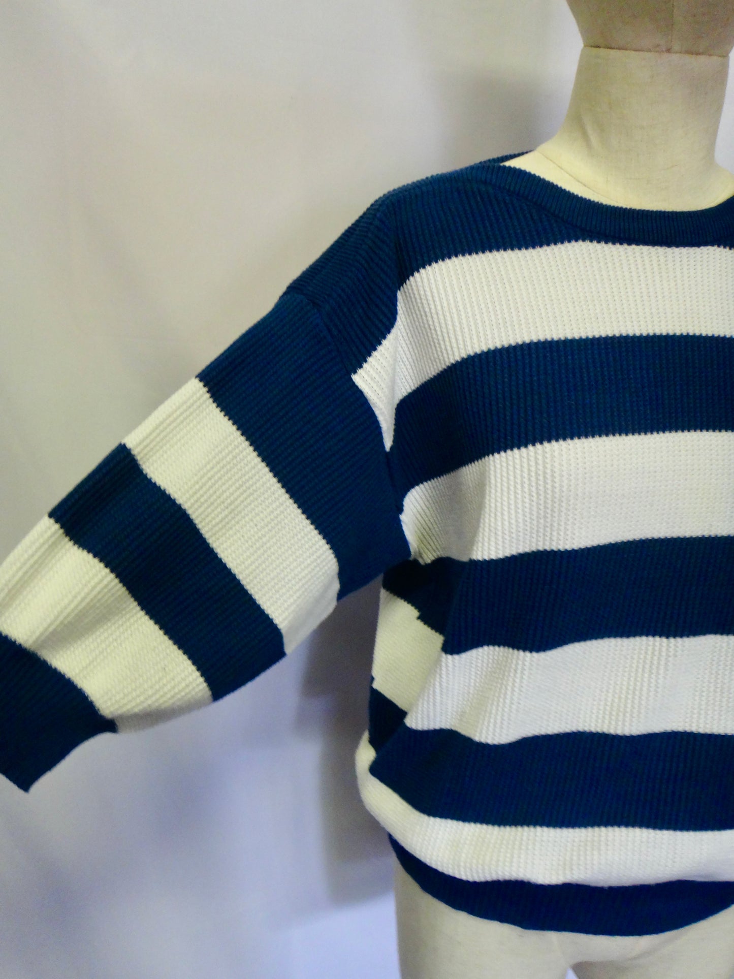 80s/90s Nautical Stripe Knit Navy White