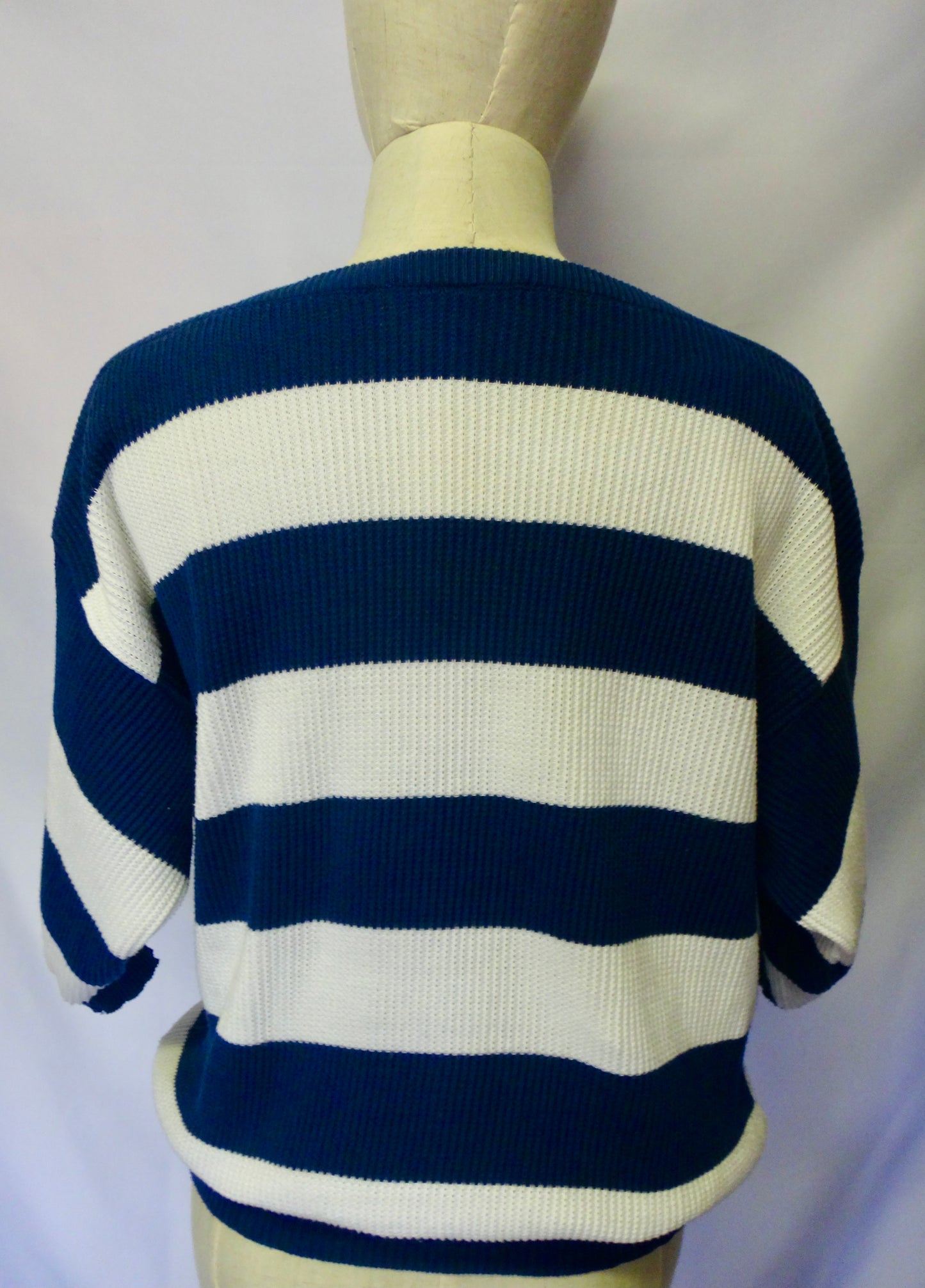 80s/90s Nautical Stripe Knit Navy White